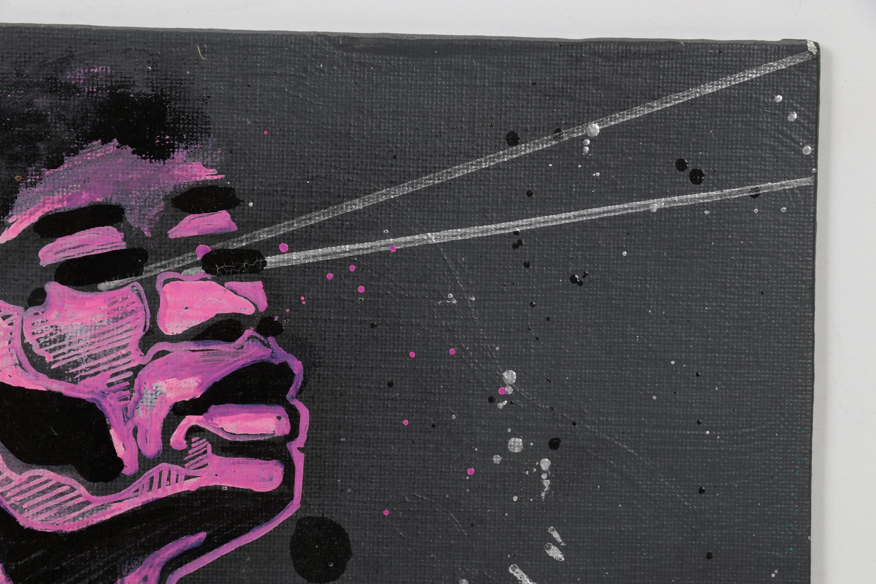 Swift Graffiti Folk Art Acrylic Painting, 21st Century