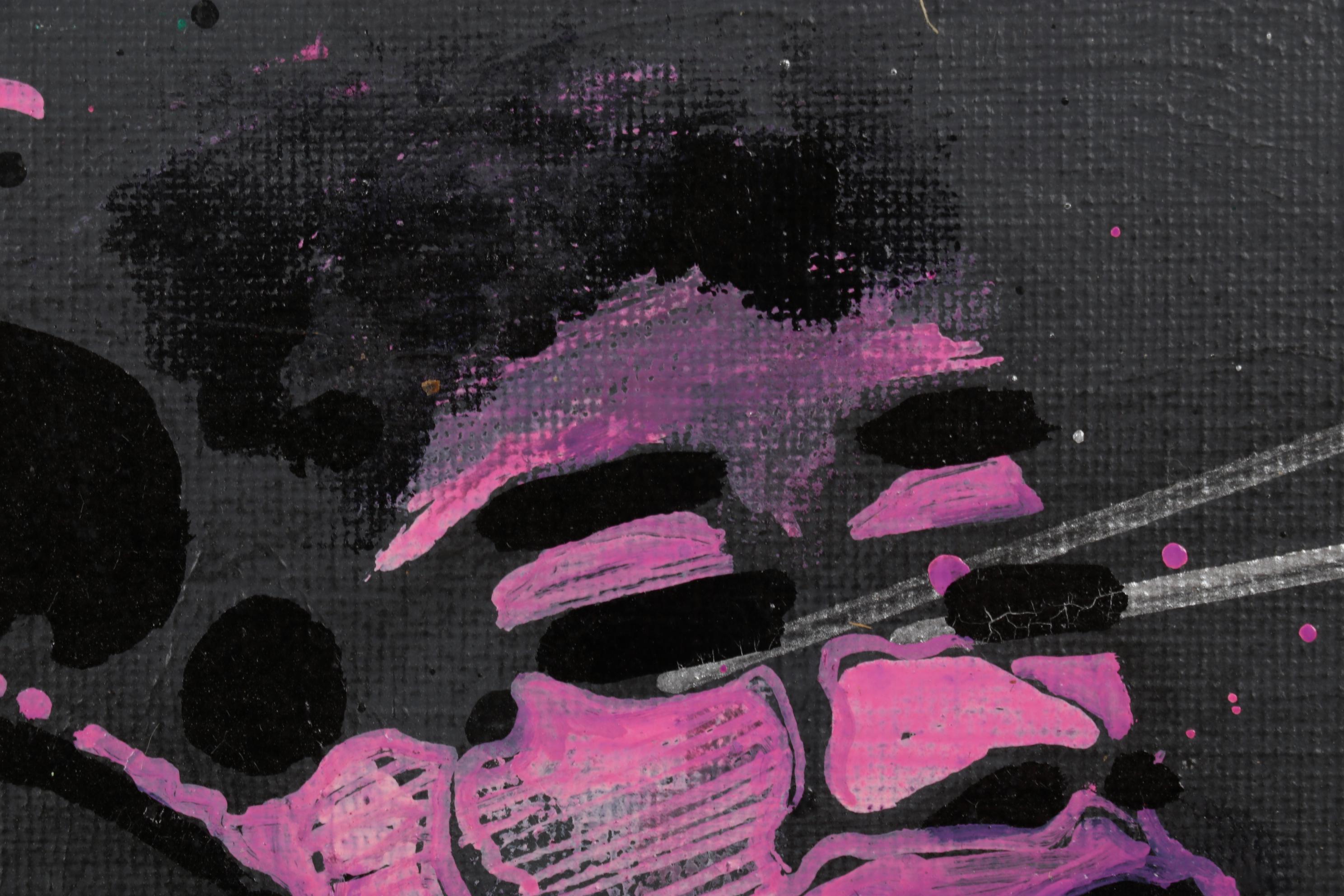 Swift Graffiti Folk Art Acrylic Painting, 21st Century