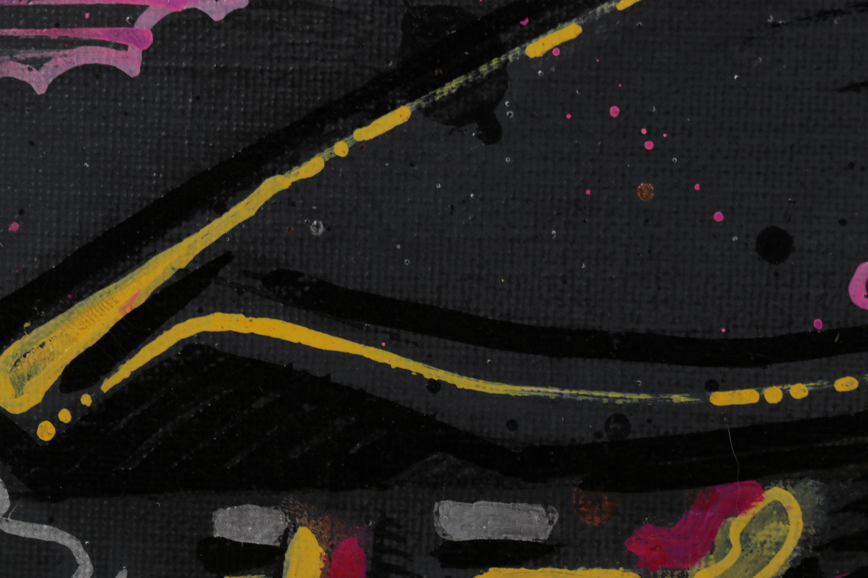 Swift Graffiti Folk Art Acrylic Painting, 21st Century