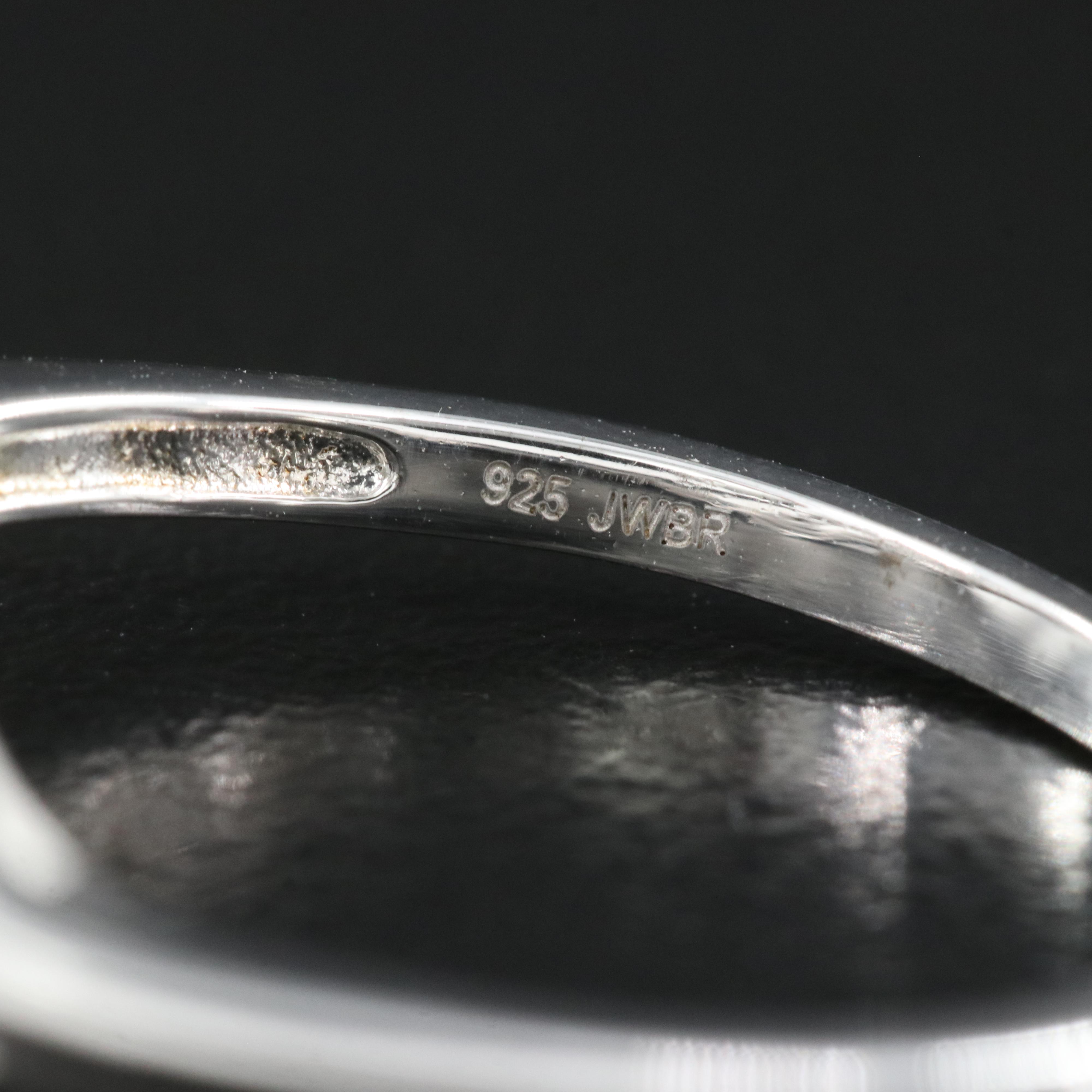 Sterling Diamond Crossover Ring