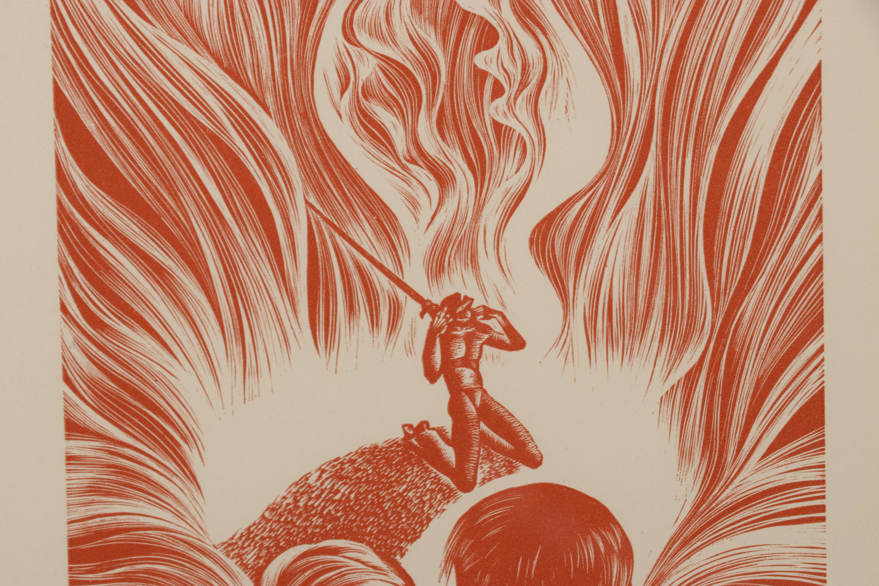 Lynd Ward Art Deco Woodcut From "Wild Pilgrimage," 1932