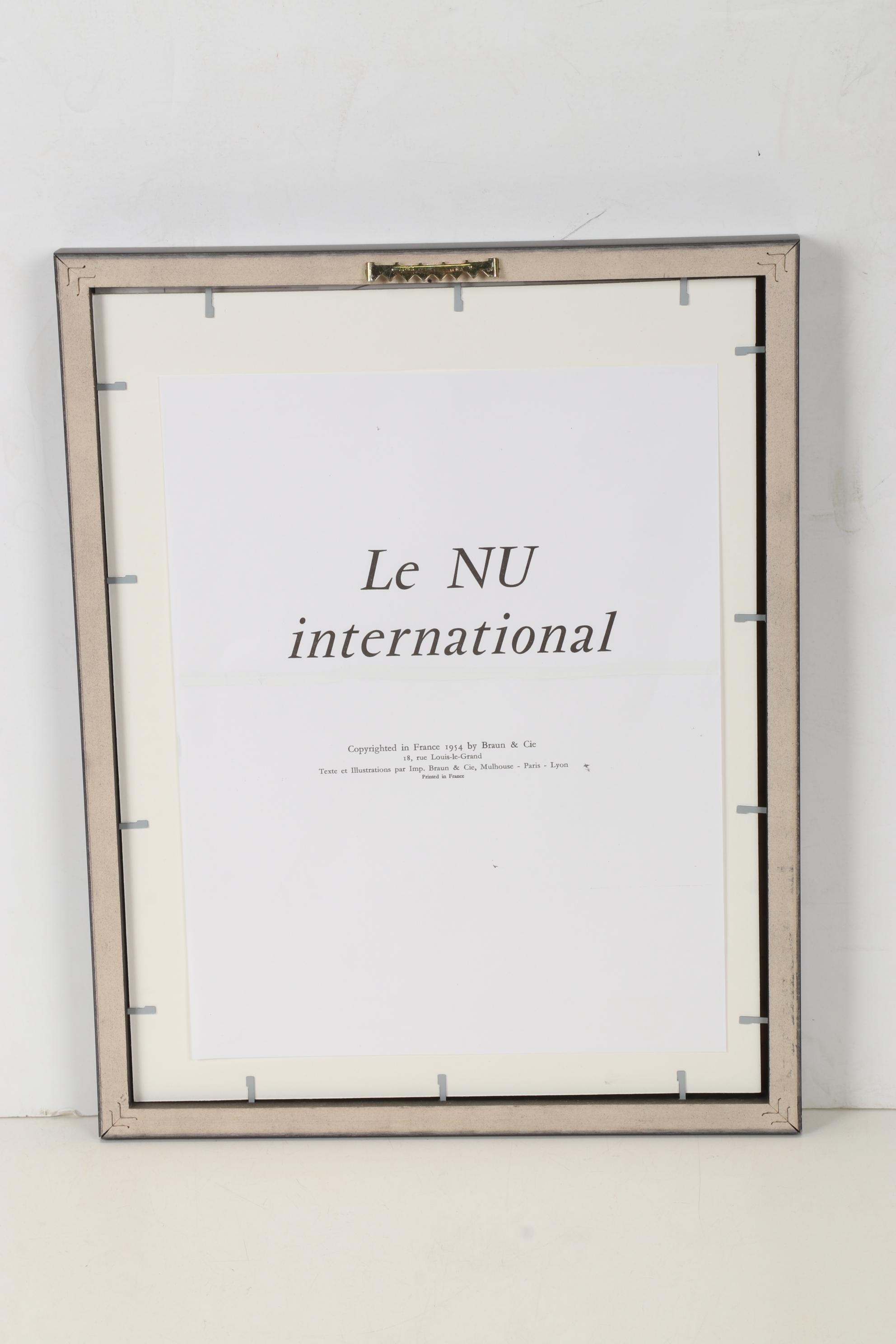 Nude Portrait Rotogravure From "Le Nu International," 1954