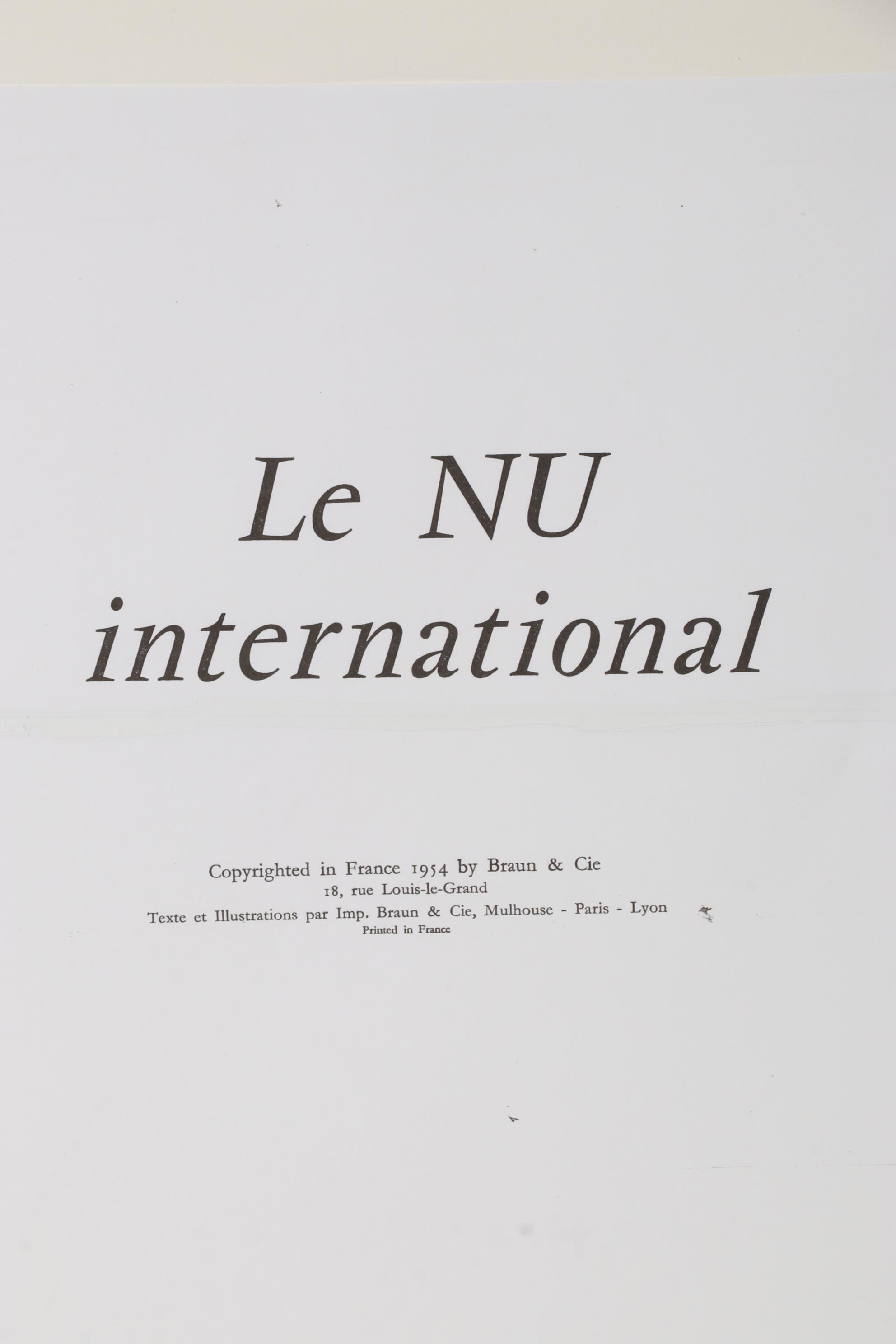 Nude Portrait Rotogravure From "Le Nu International," 1954
