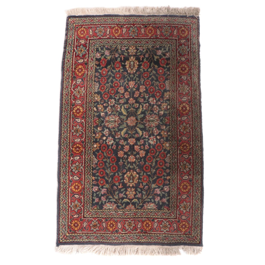 2'4 x 4'2 Hand-Knotted Persian Kerman Accent Rug