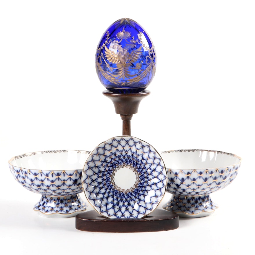 Lomonosov "Cobalt Net" Table Accessories and More