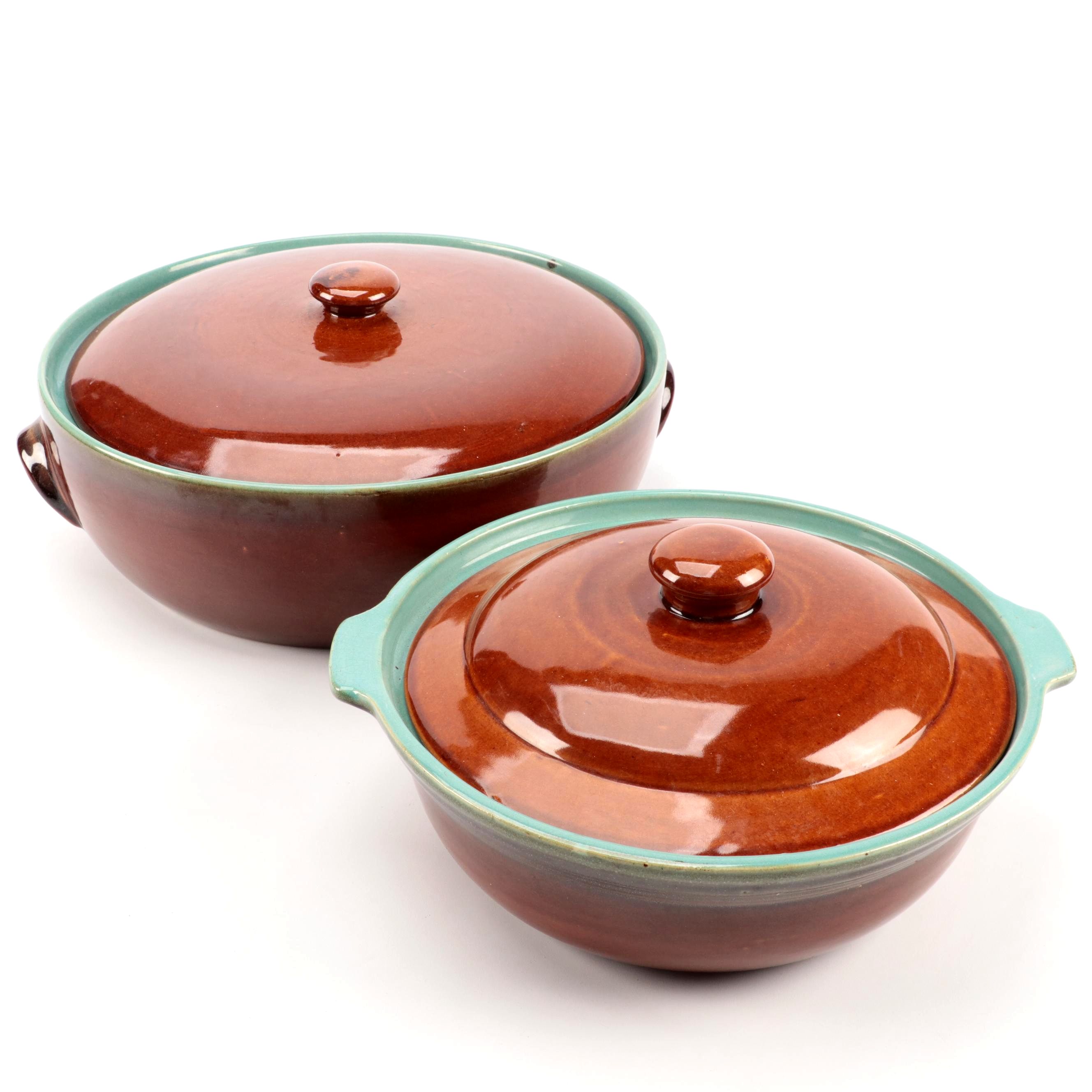 American Pottery "Country Fare" Glazed Stoneware Baking Dishes, Mid-20th C.