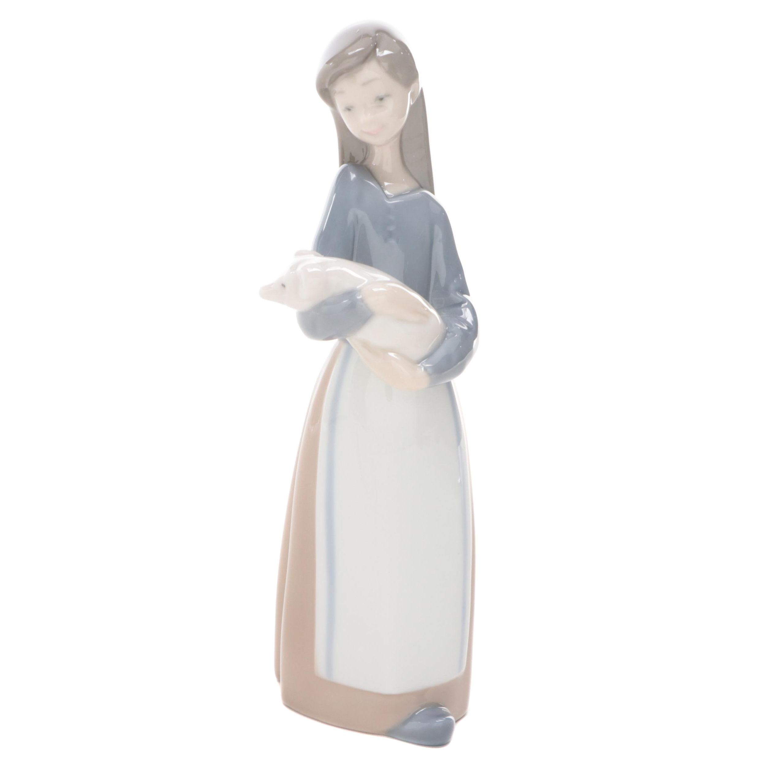 Lladro Daisa #01011 "Girl with Pig" Porcelain Figurine