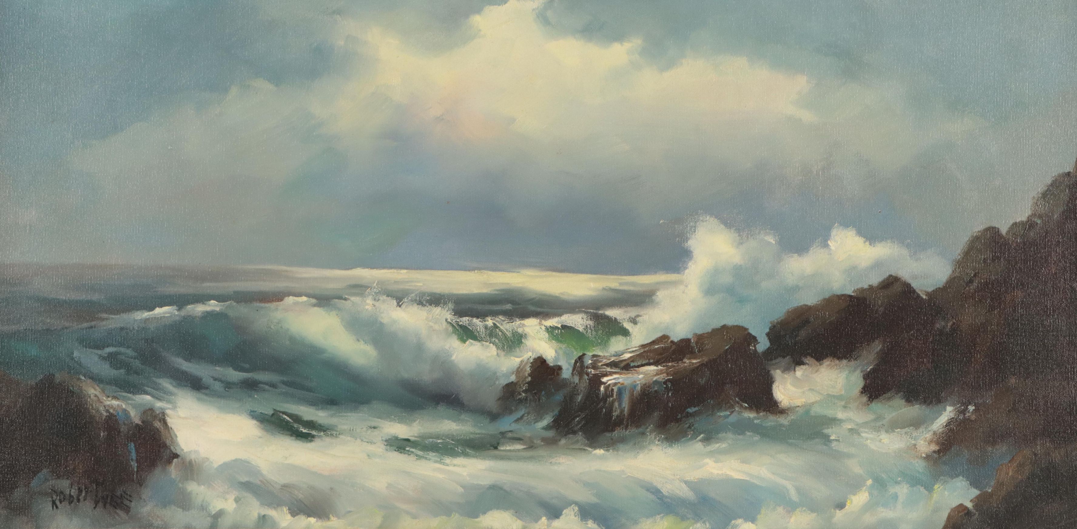Robert Wee Seascape Oil Painting, Mid to Late 20th Century