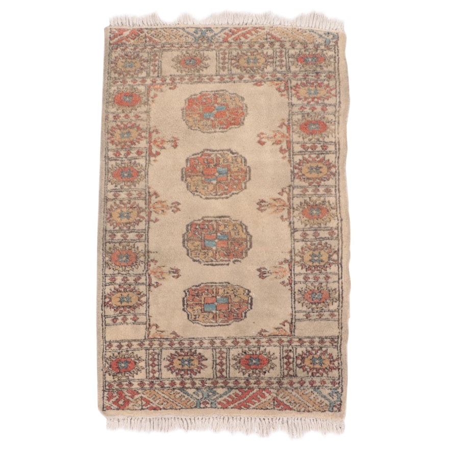 2' x 3'5 Hand-Knotted Pakistani Bokhara Accent Rug