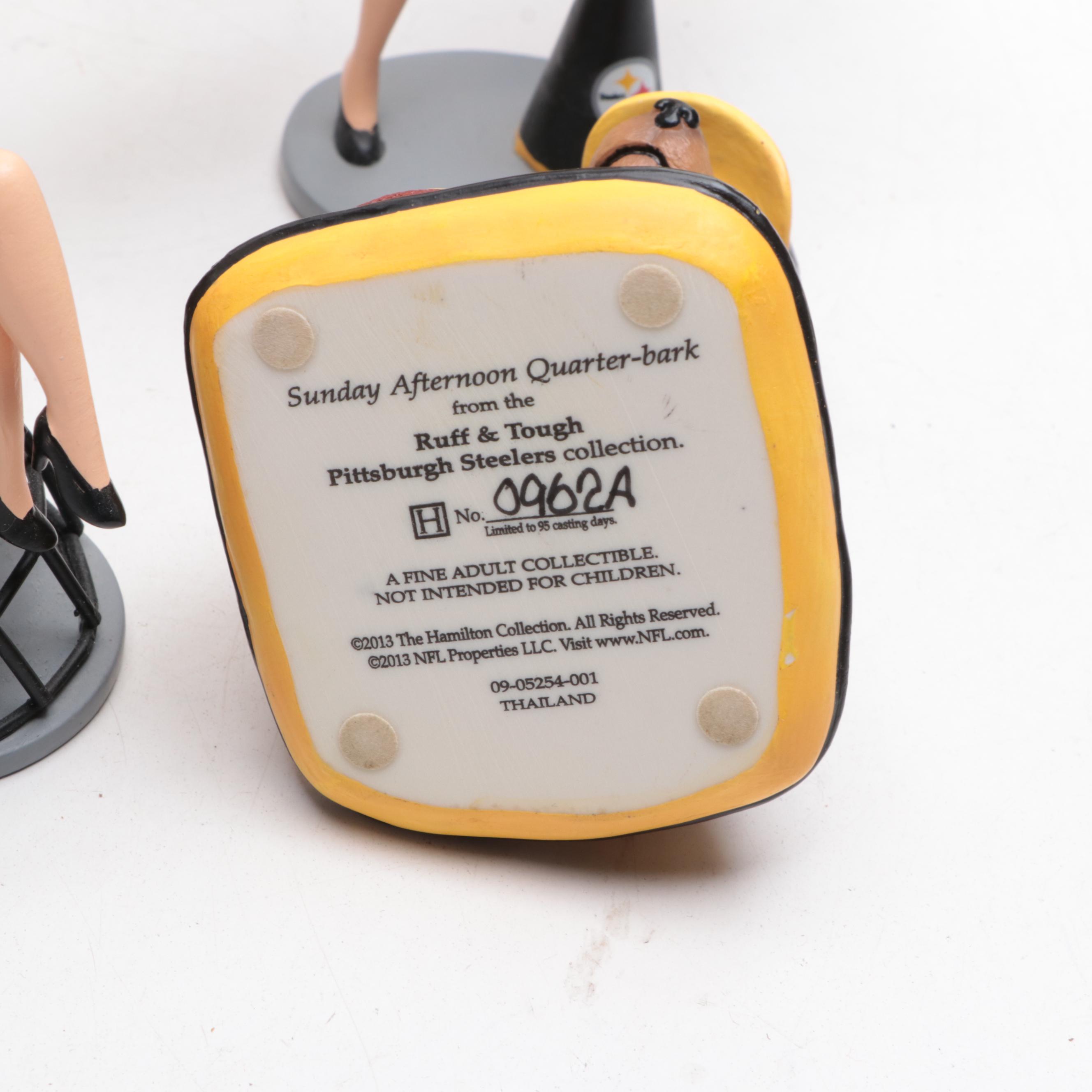 Bradford Exchange Pittsburgh Steelers Crystal Snowman and Other Figurines