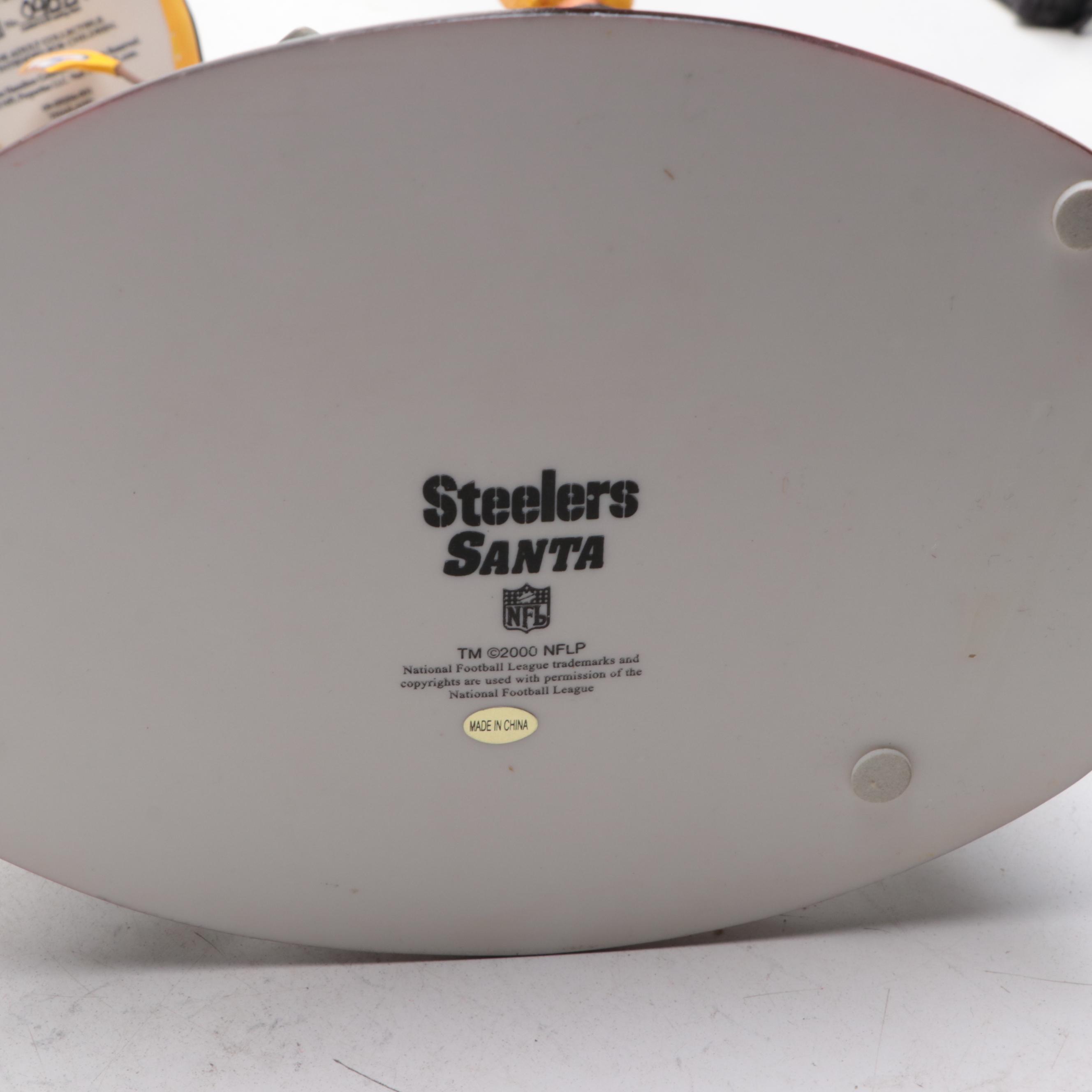 Bradford Exchange Pittsburgh Steelers Crystal Snowman and Other Figurines