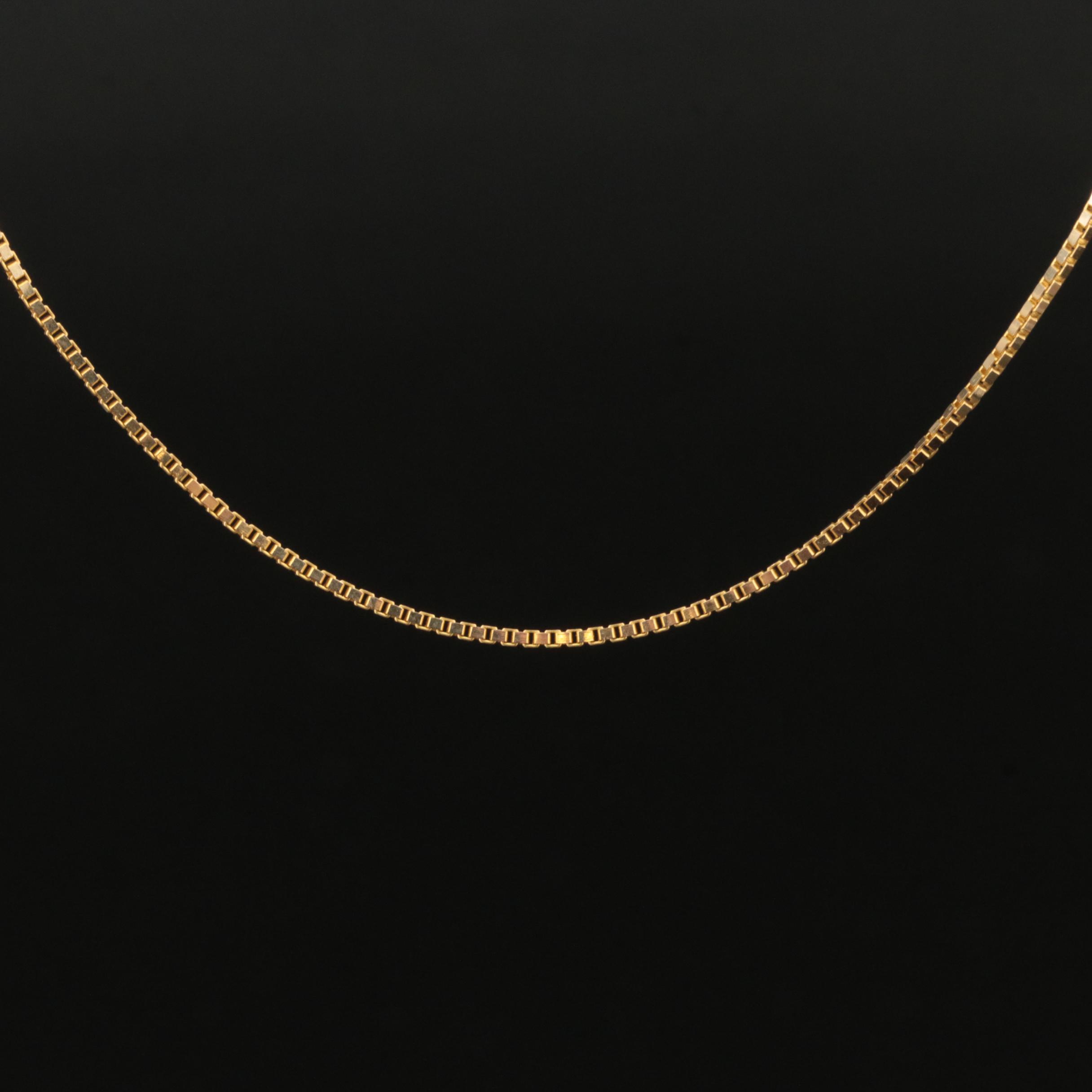 18K Box Chain Necklace