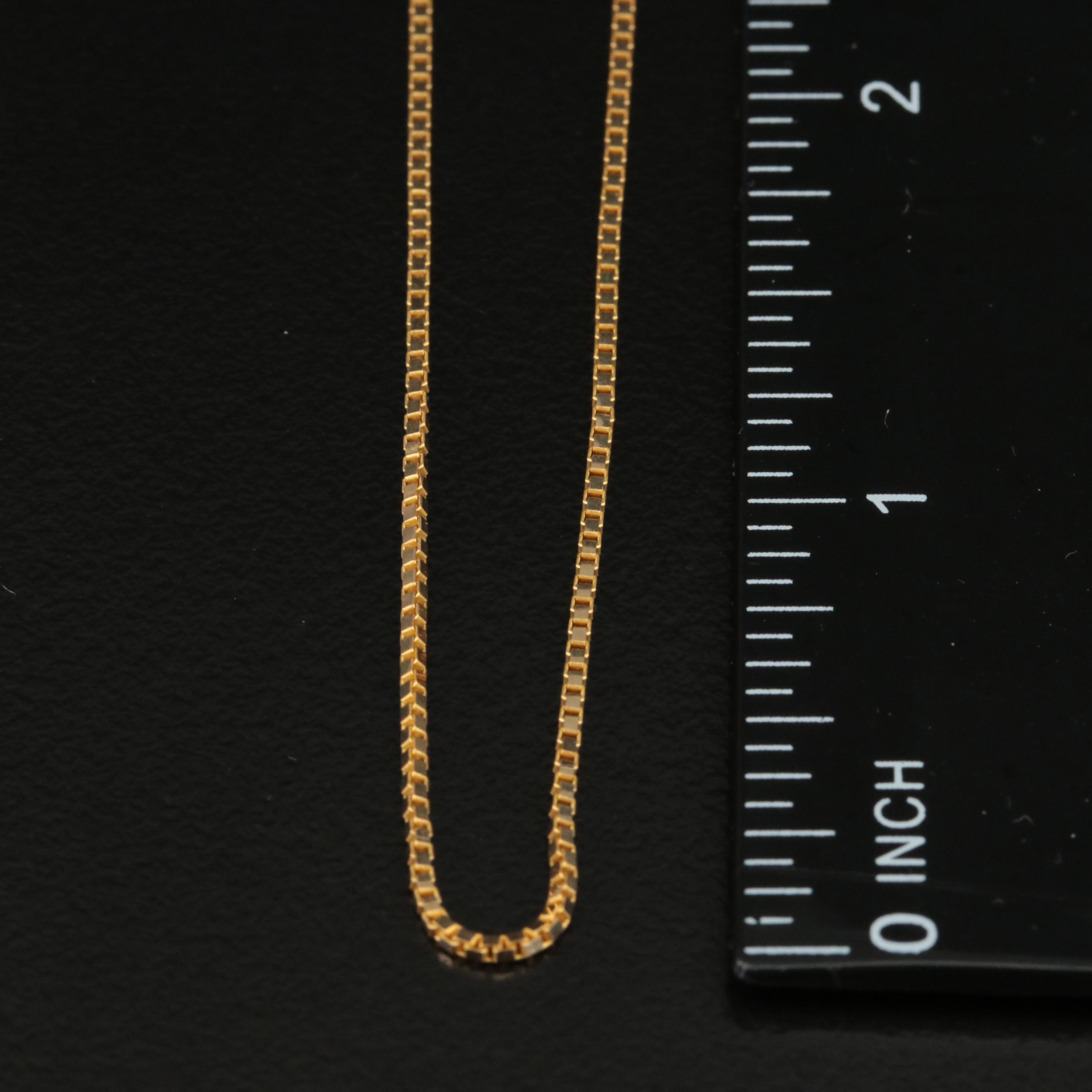 18K Box Chain Necklace