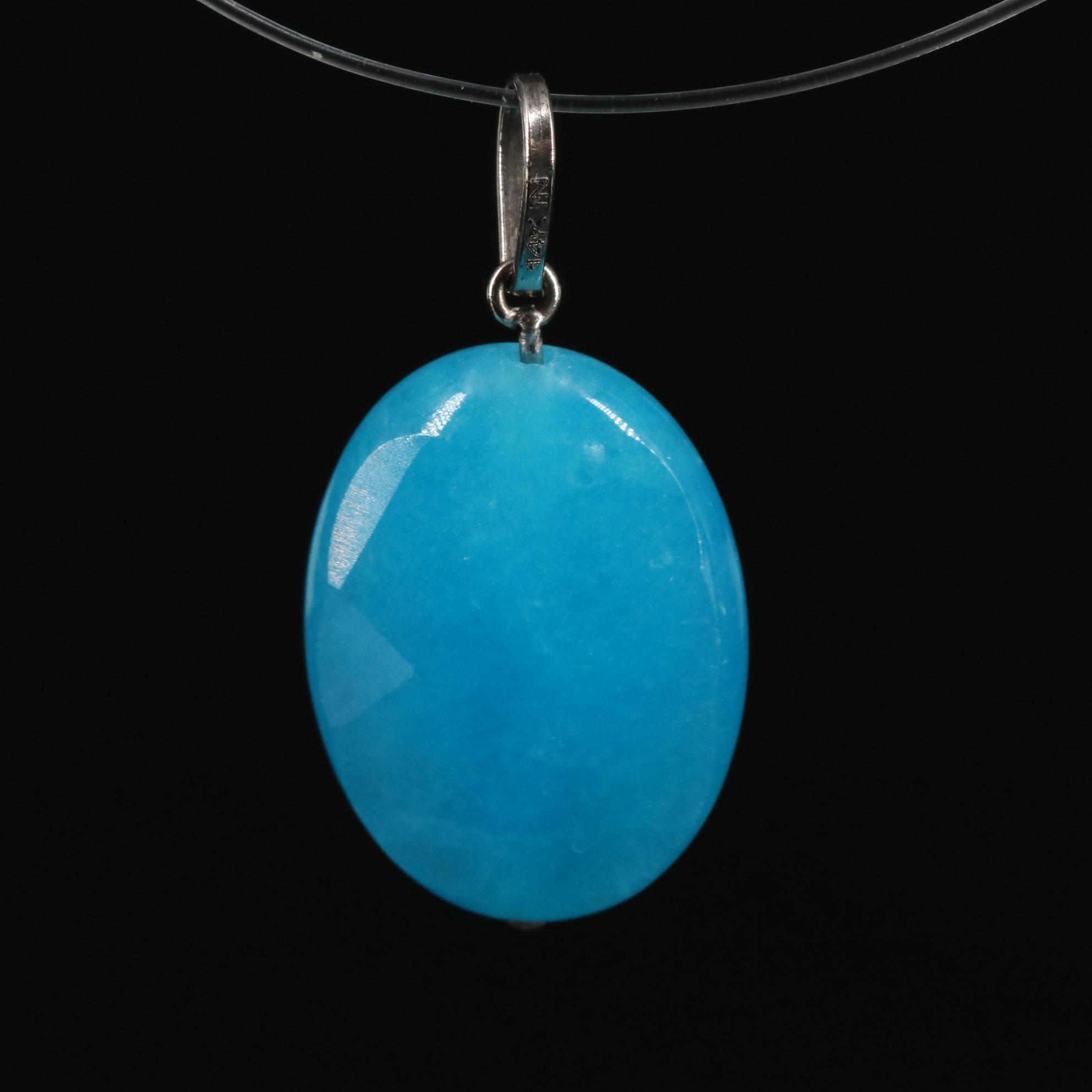 14K Quartzite Pendant