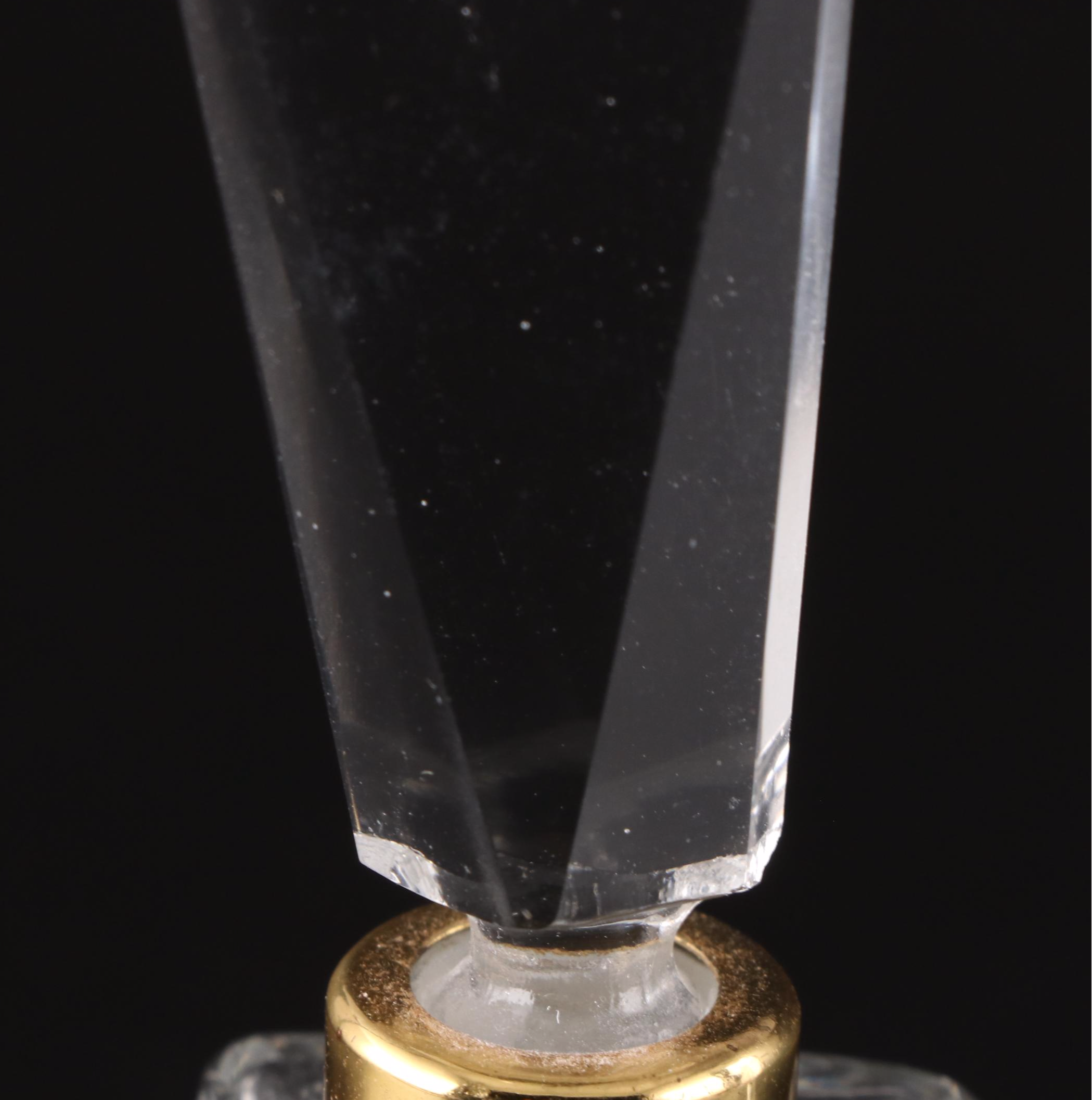 Stylebuilt Figural Soap Dish, Limoges Jar, and Glass Perfume Bottles