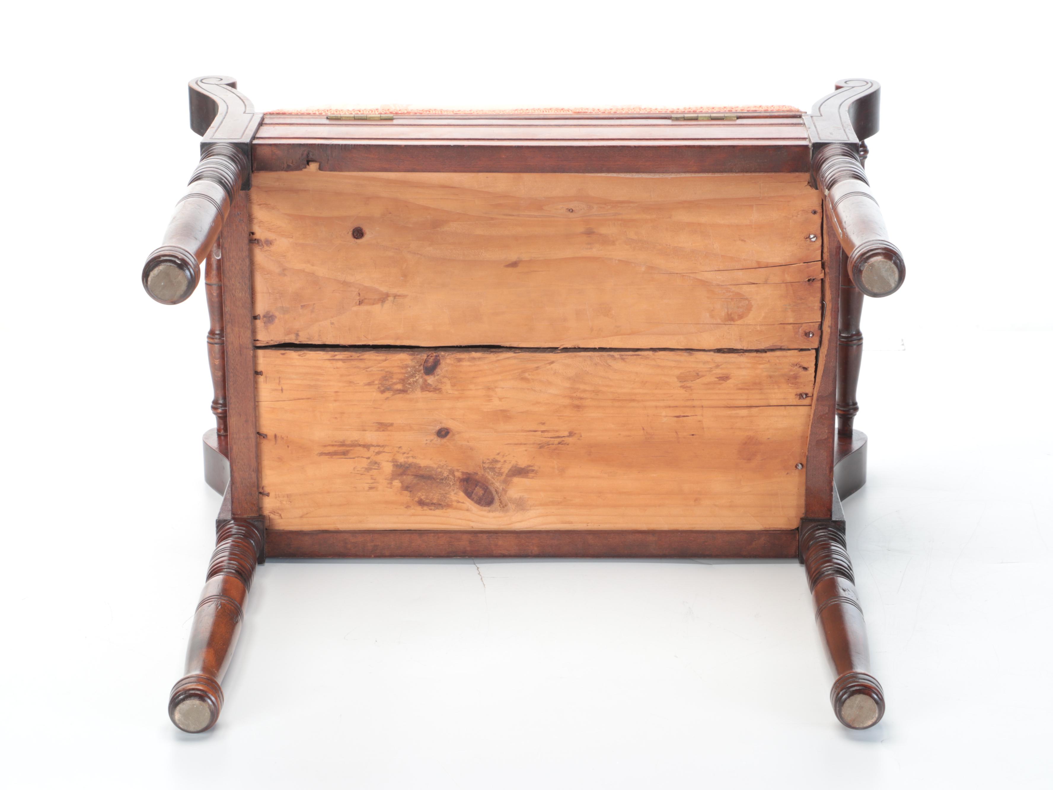 Victorian and Later Walnut and Wooden Footstools