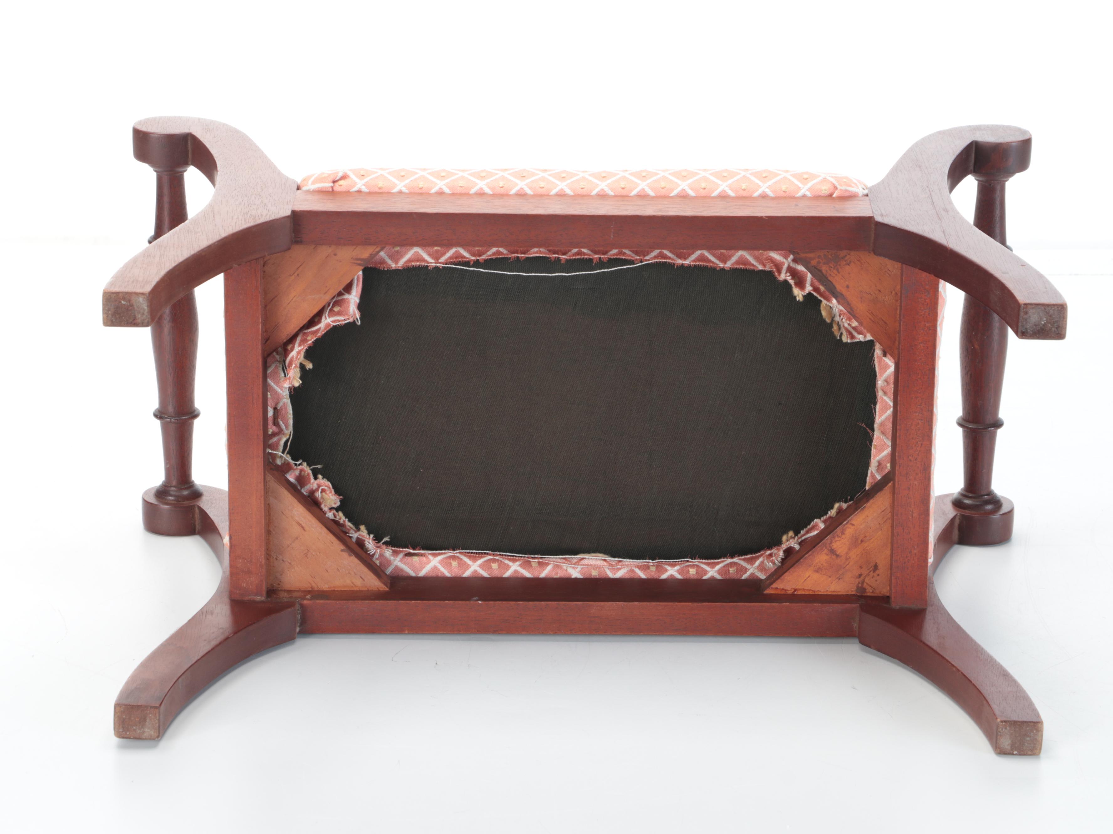 Victorian and Later Walnut and Wooden Footstools