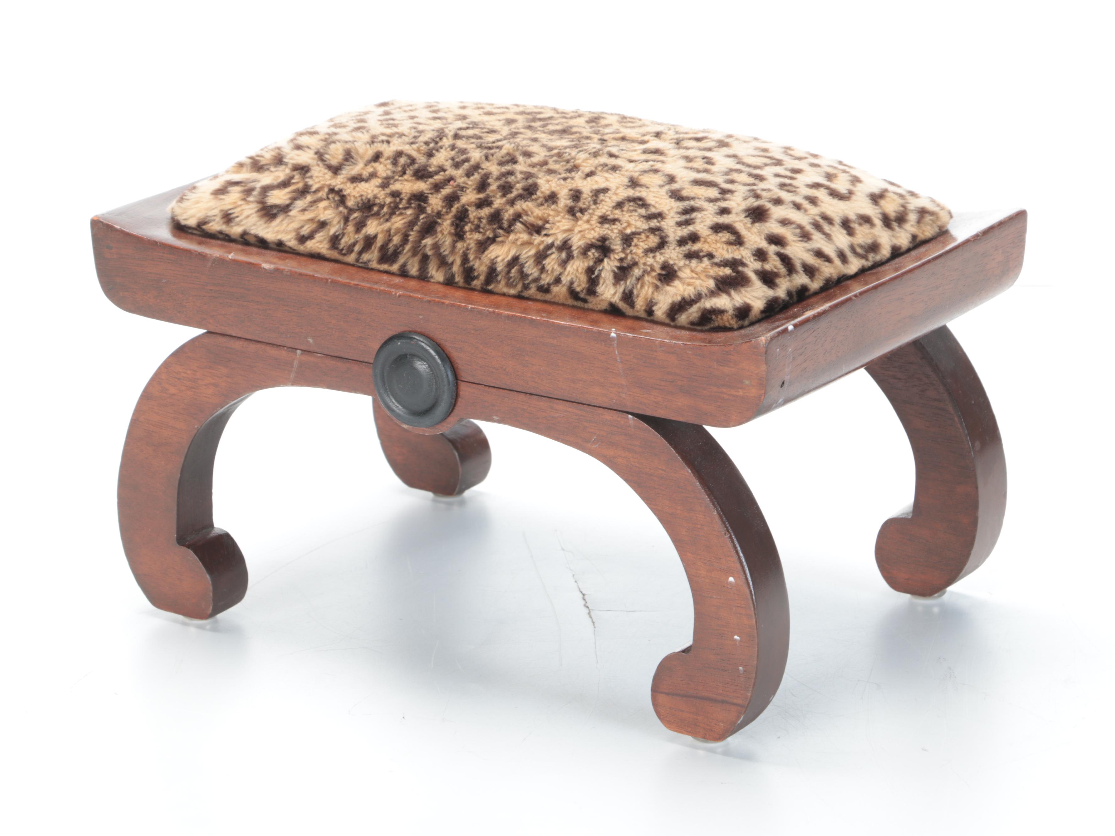 Victorian and Later Walnut and Wooden Footstools