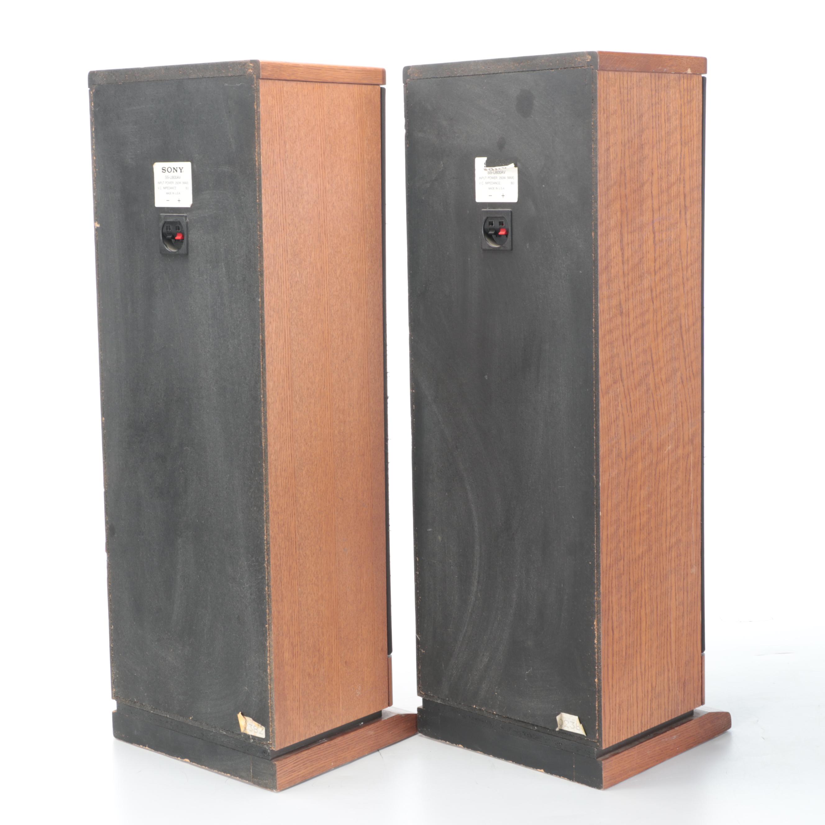 Sony Audio Video Stereo Receiver with Floorstanding Loudspeakers and Remote