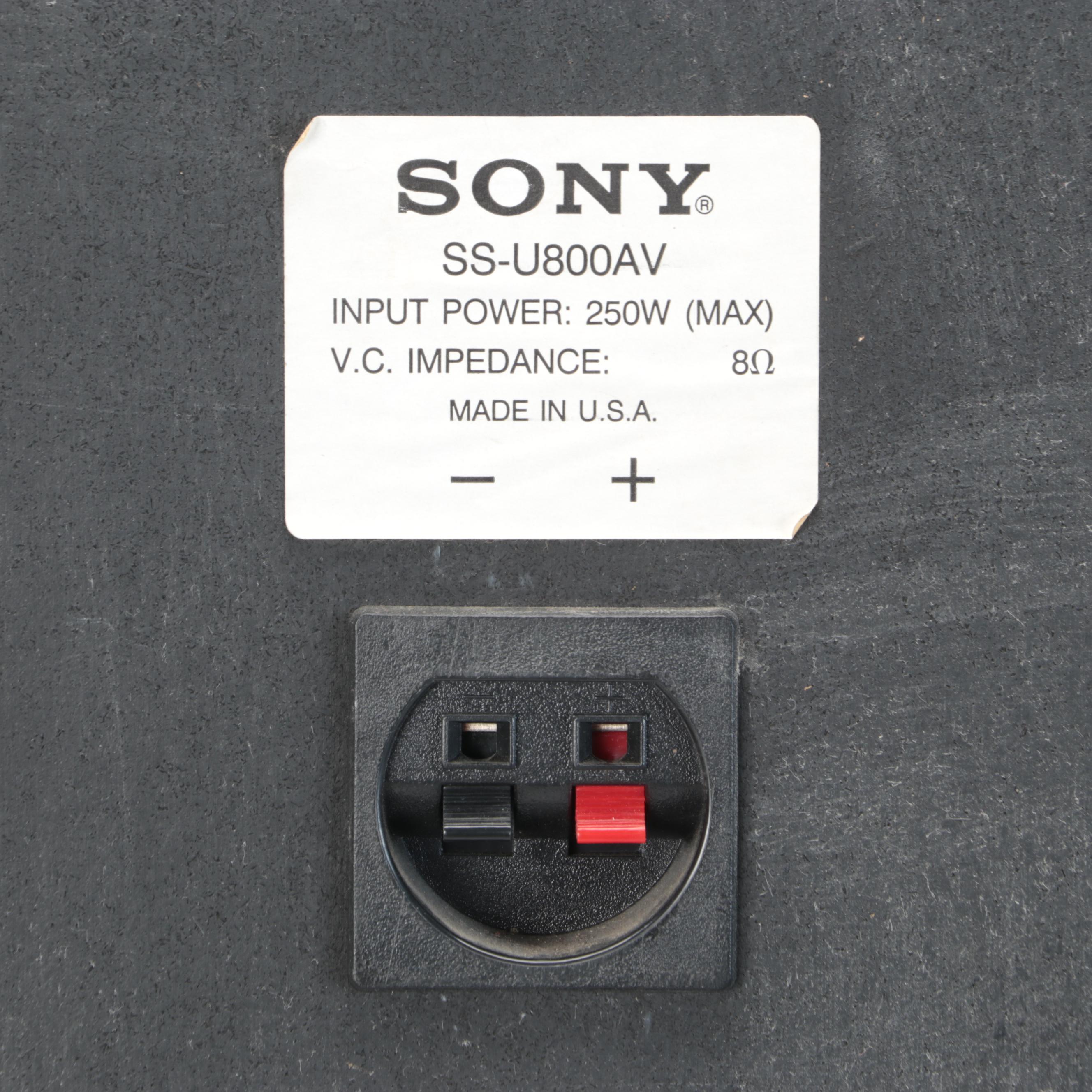 Sony Audio Video Stereo Receiver with Floorstanding Loudspeakers and Remote