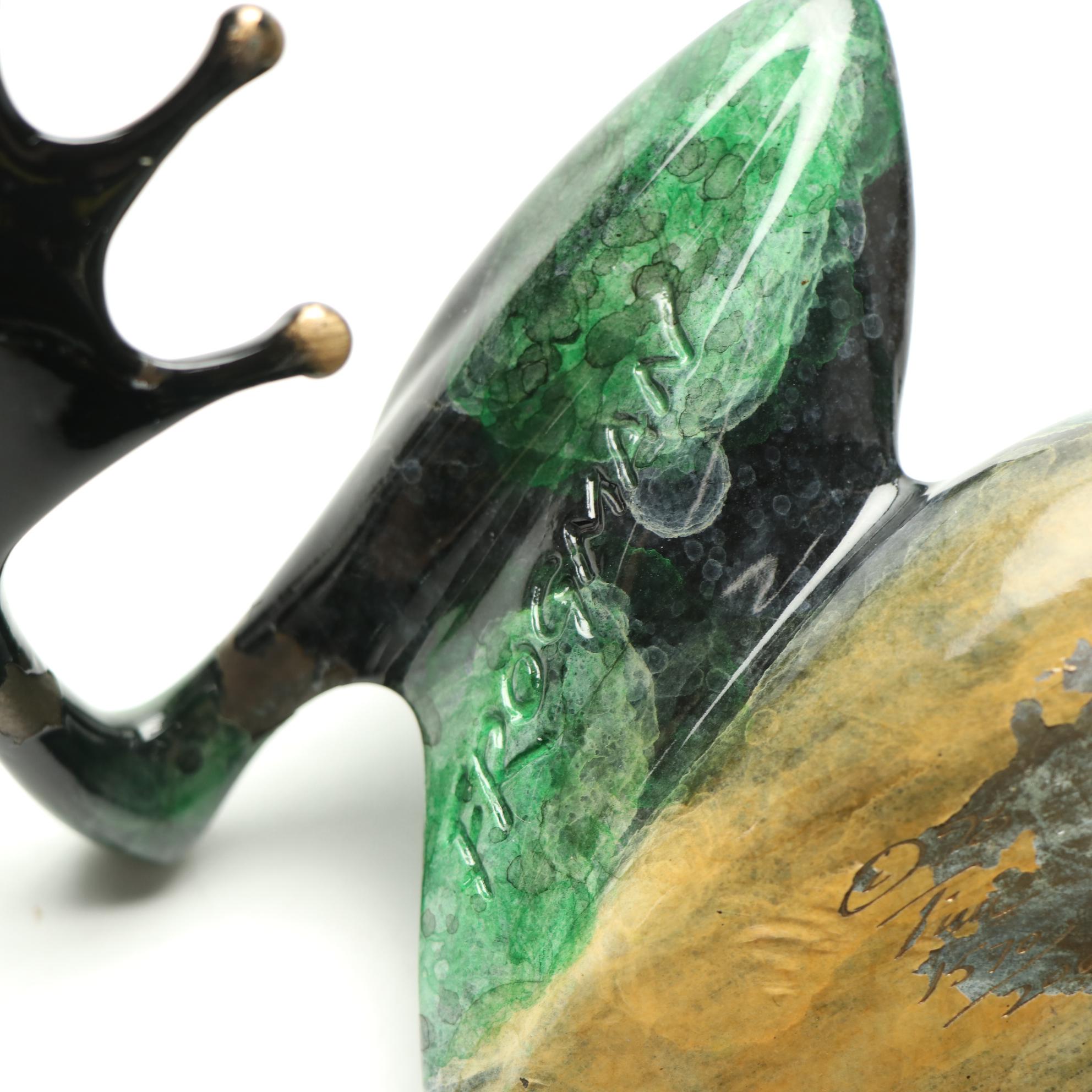 "Frogman" Tim Cotterill Limited Edition Bronze Frog Sculpture