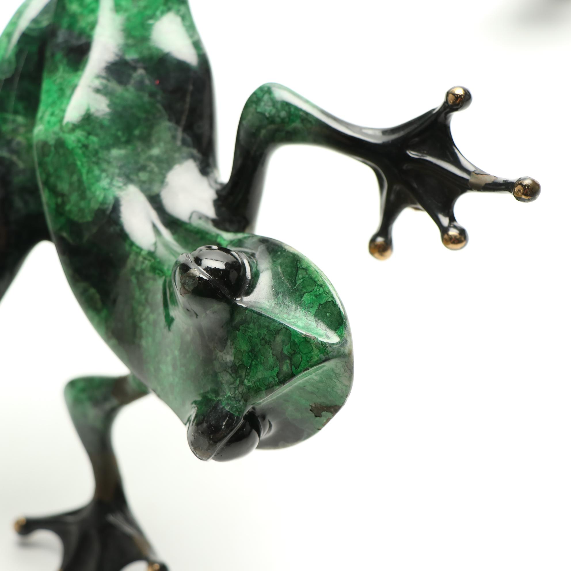 "Frogman" Tim Cotterill Limited Edition Bronze Frog Sculpture