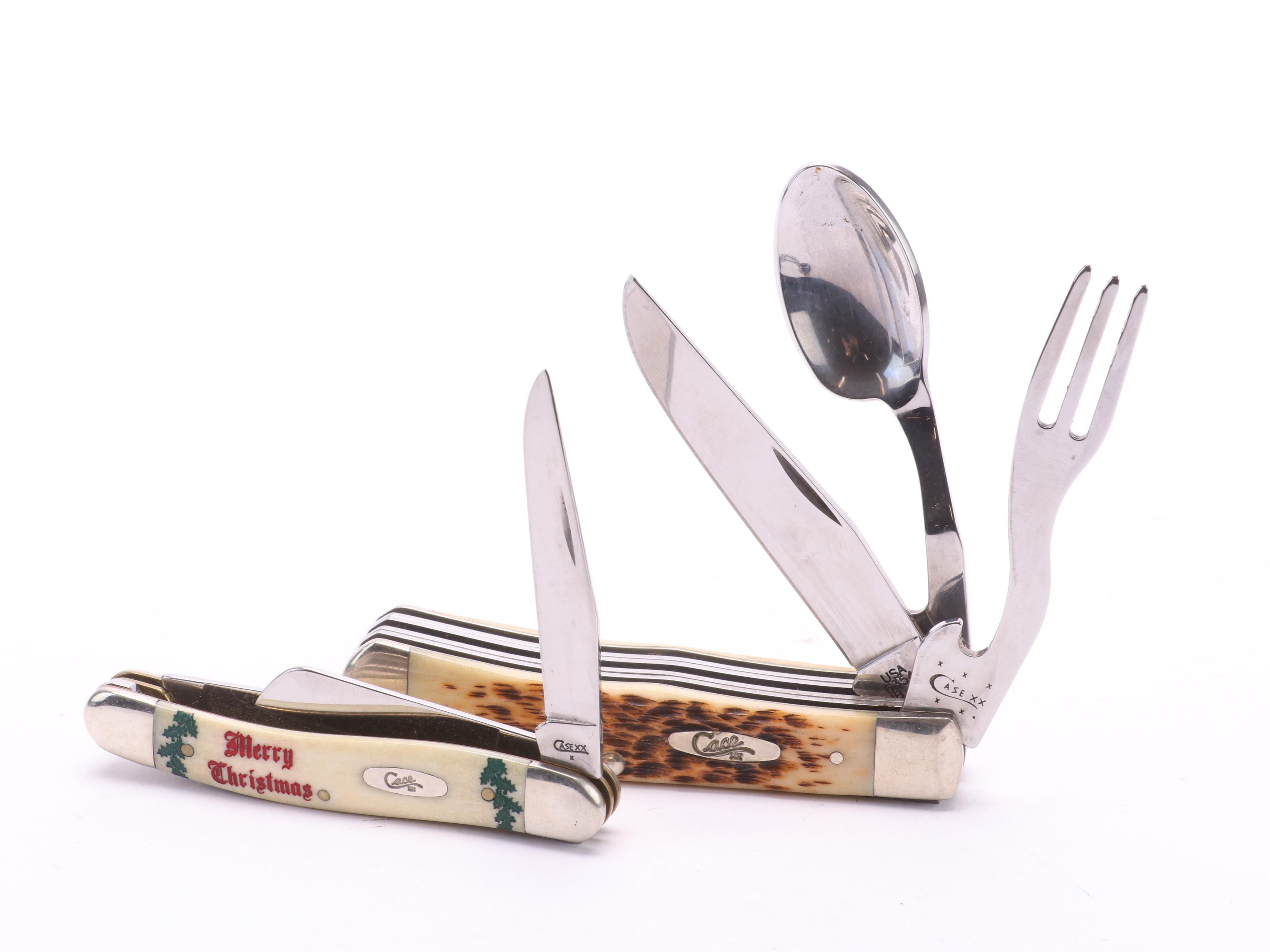 Collection of 10 Case® Folding Knives Including Christmas Edition
