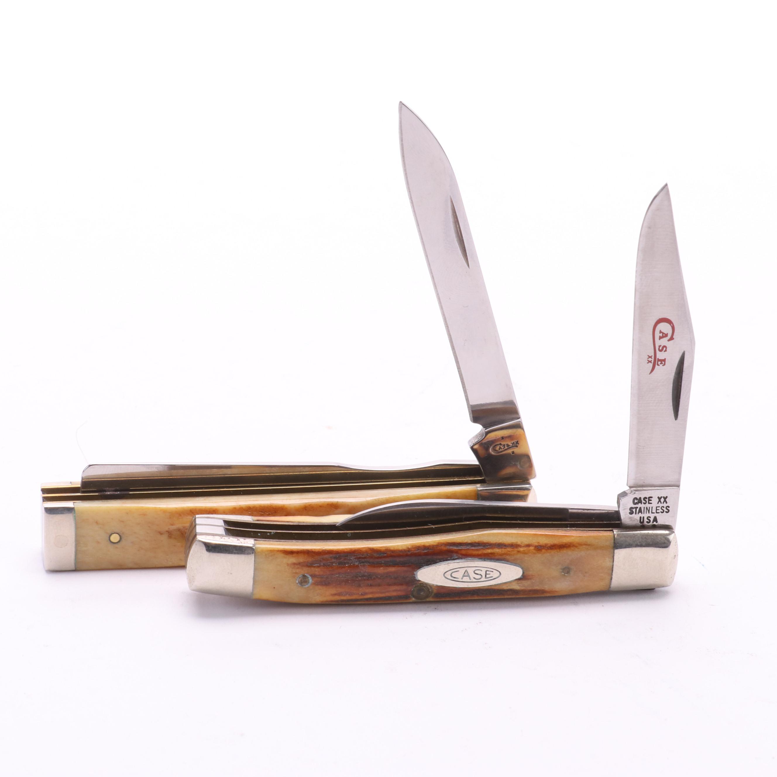 Collection of 10 Case® Folding Knives Including Christmas Edition