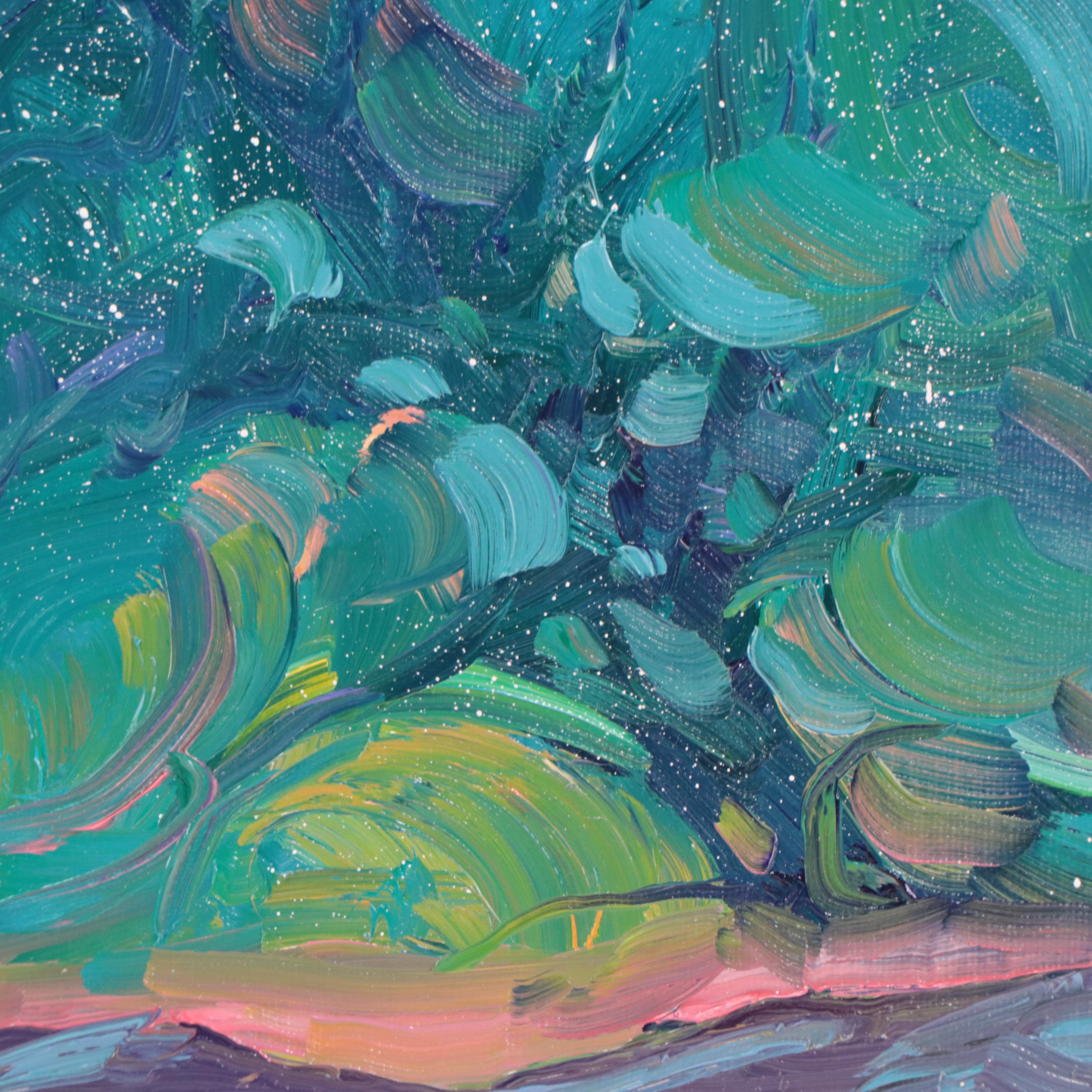 William Hawkins Landscape Oil Painting of Night Sky, 21st Century