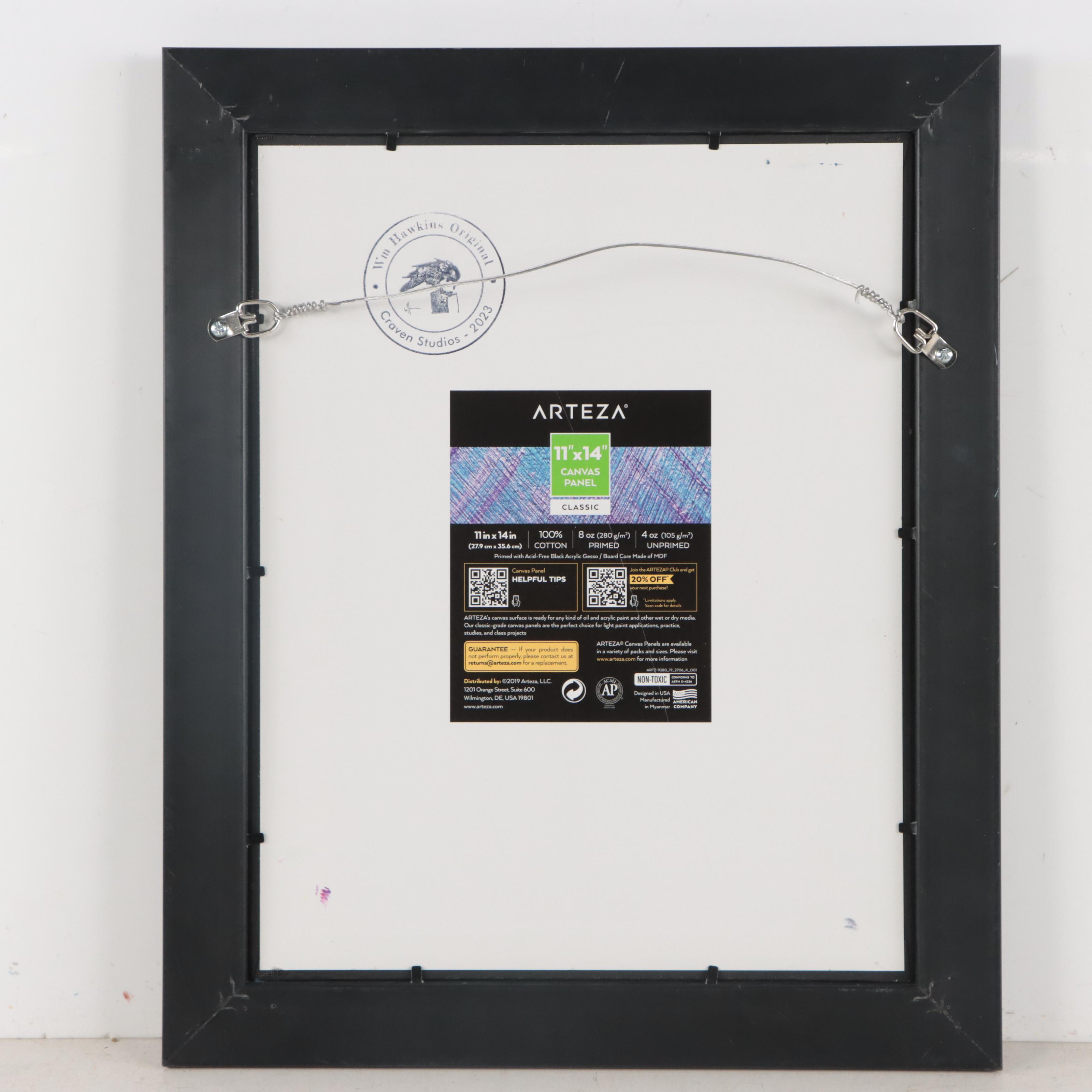 William Hawkins Landscape Oil Painting of Moonrise, 21st Century