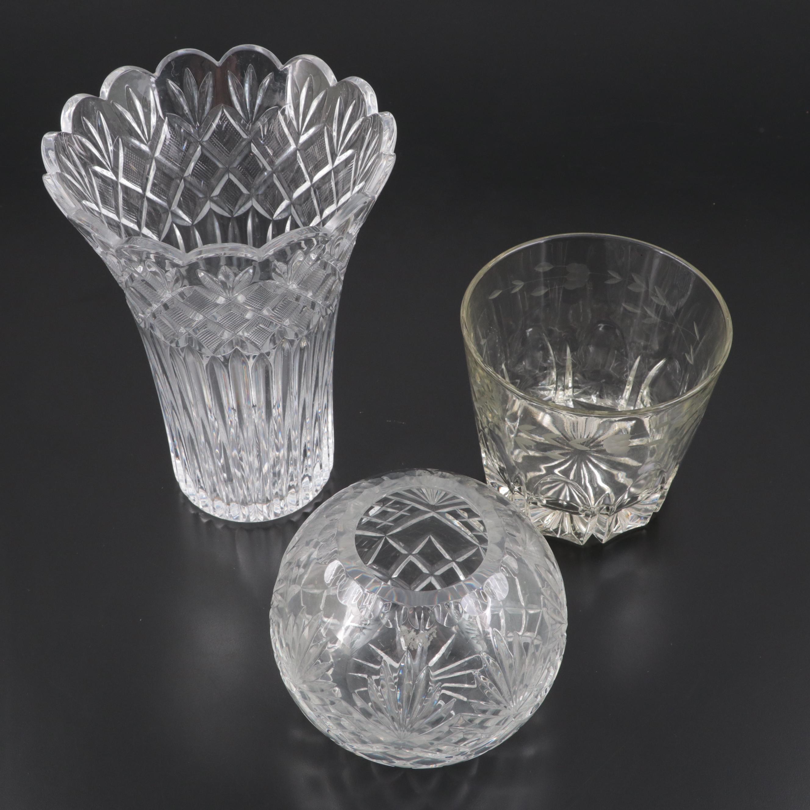 Waterford "Irish Lace" Crystal Vase with Other Ice Bucket and Rose Bowl