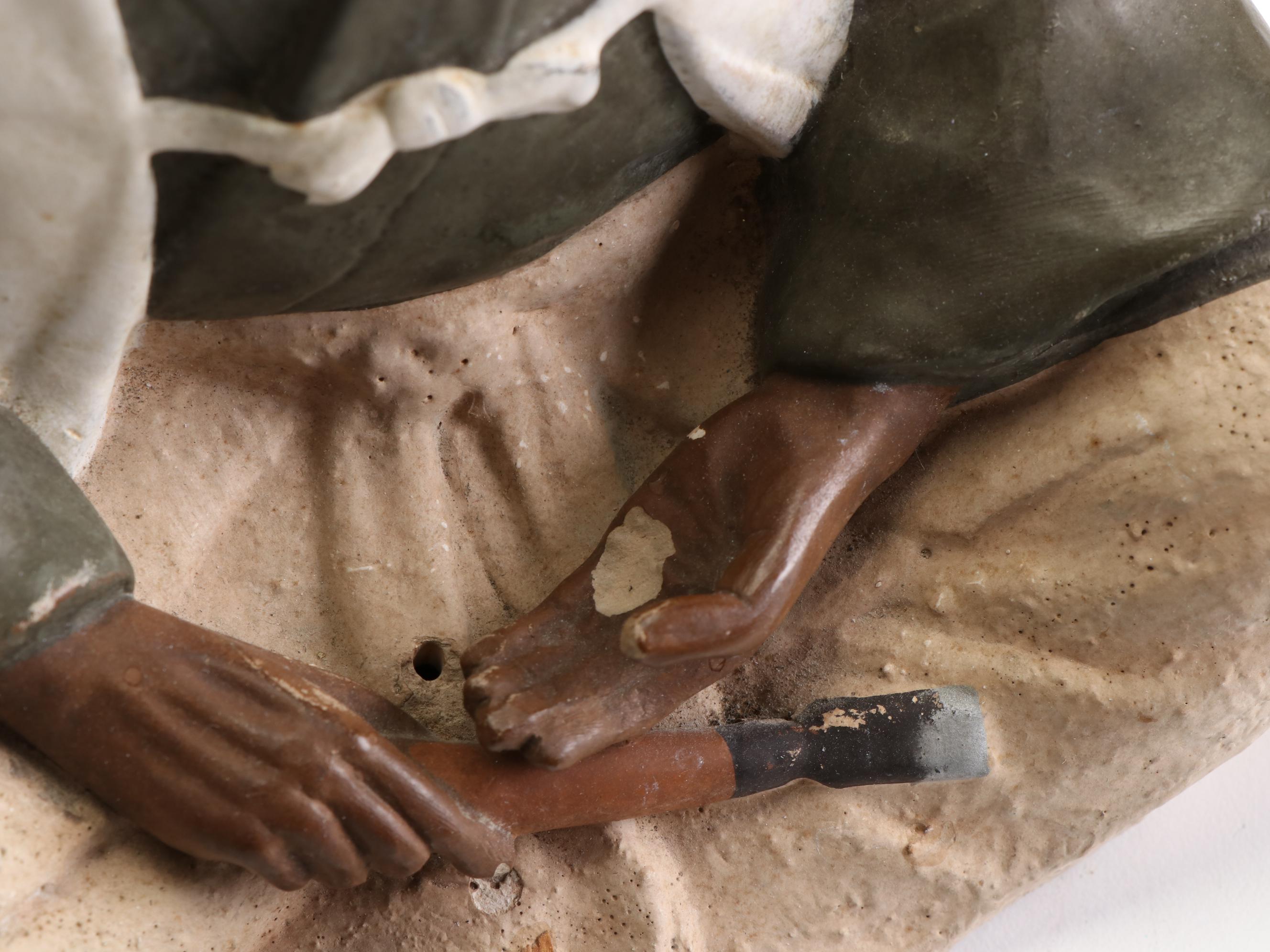 Japanese Hakata Mimasu Dolls Painted Ceramic Figurines