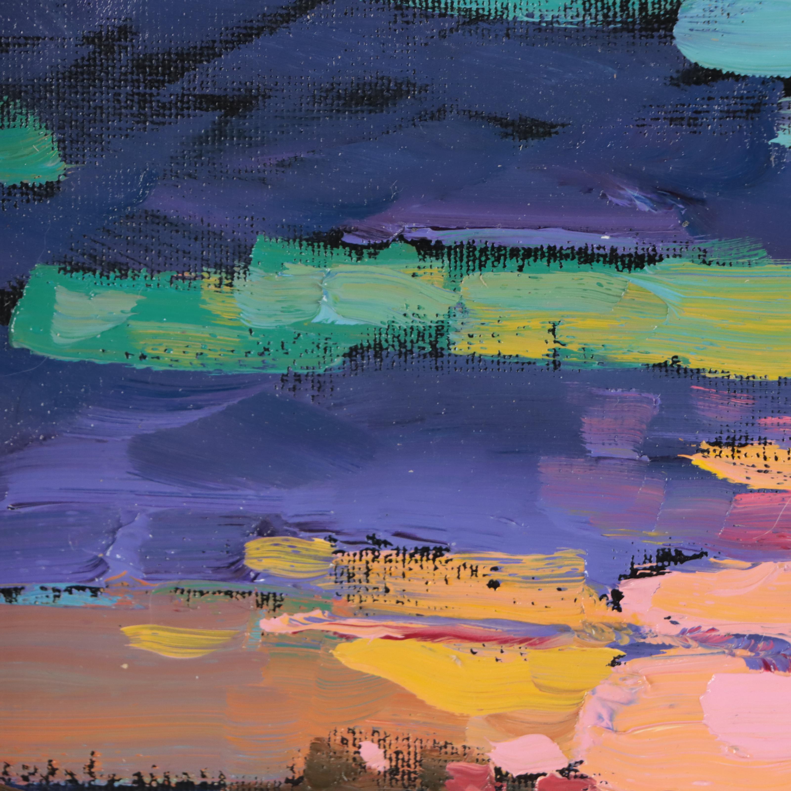 William Hawkins Abstract Landscape Oil Painting, 21st Century