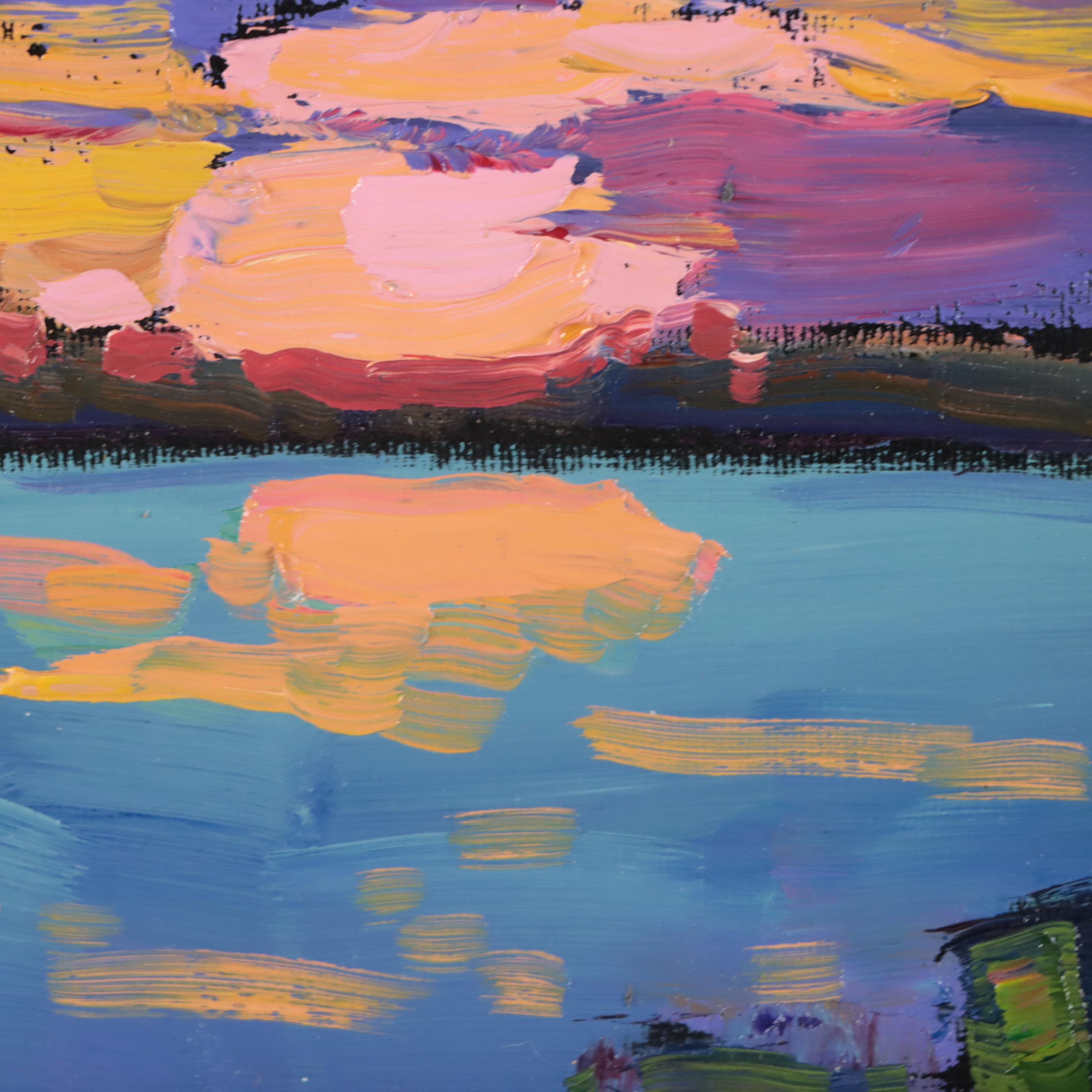 William Hawkins Abstract Landscape Oil Painting, 21st Century