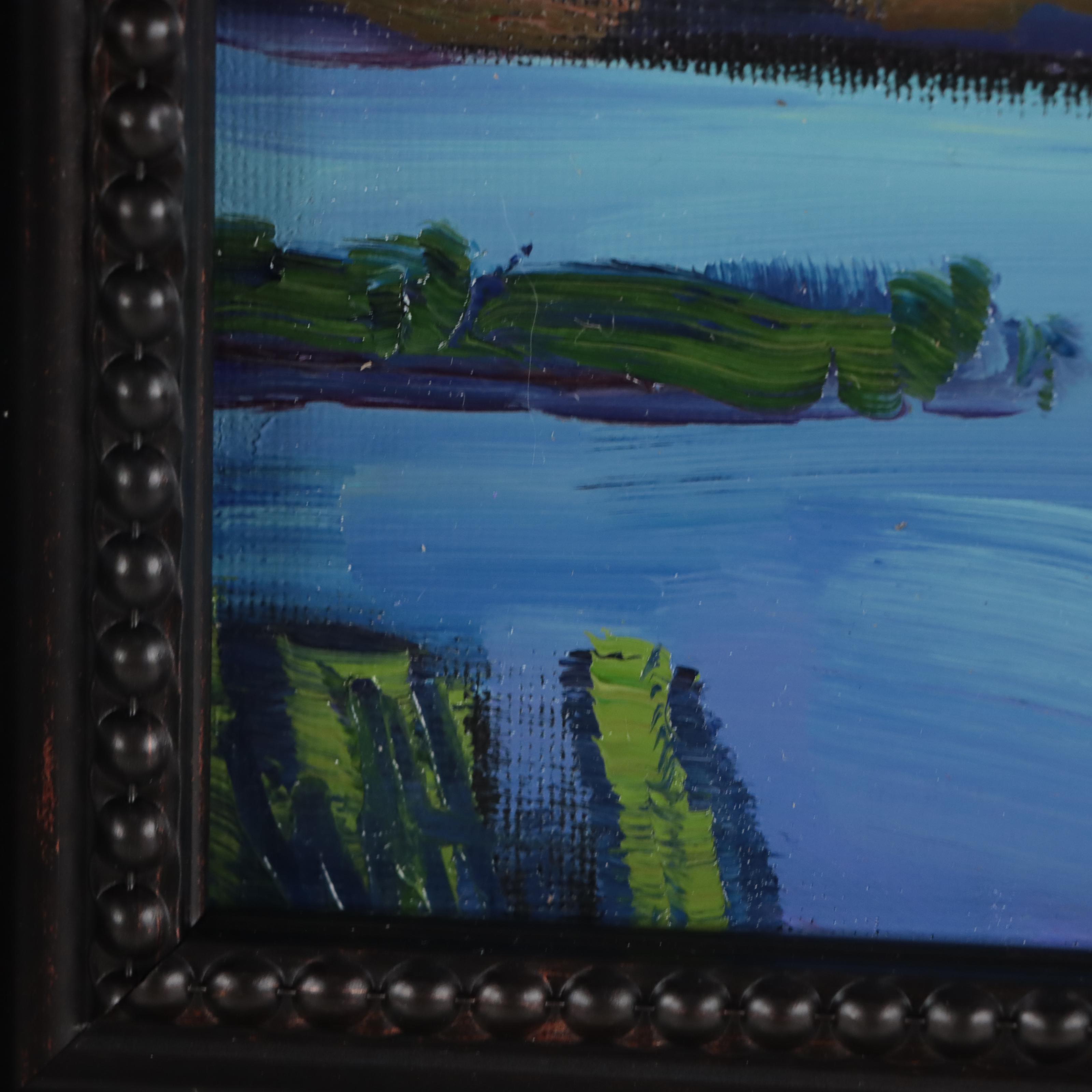 William Hawkins Abstract Landscape Oil Painting, 21st Century