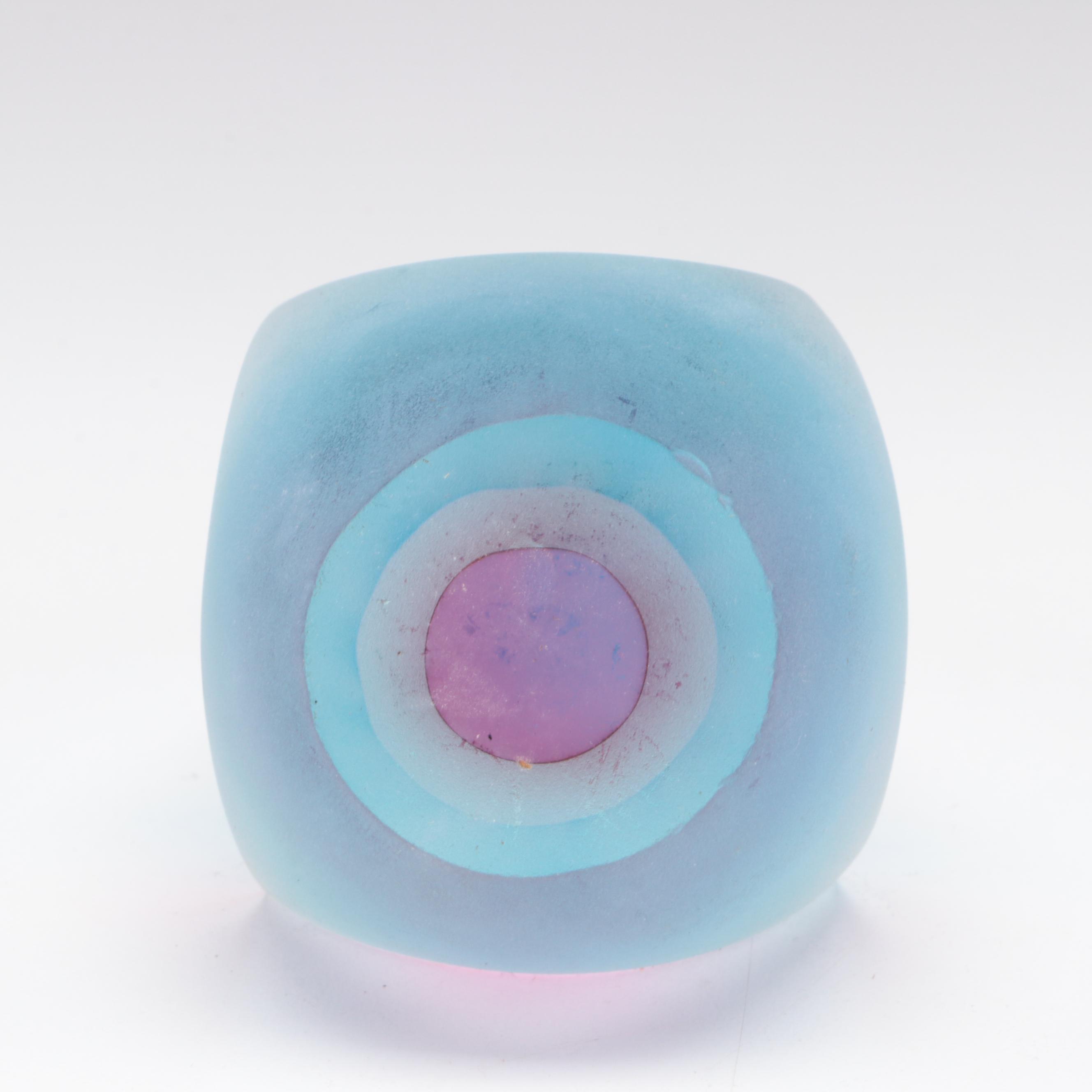 Vandermark Floral Motif Glass Paperweight, Murano and Other Glass Paperweights