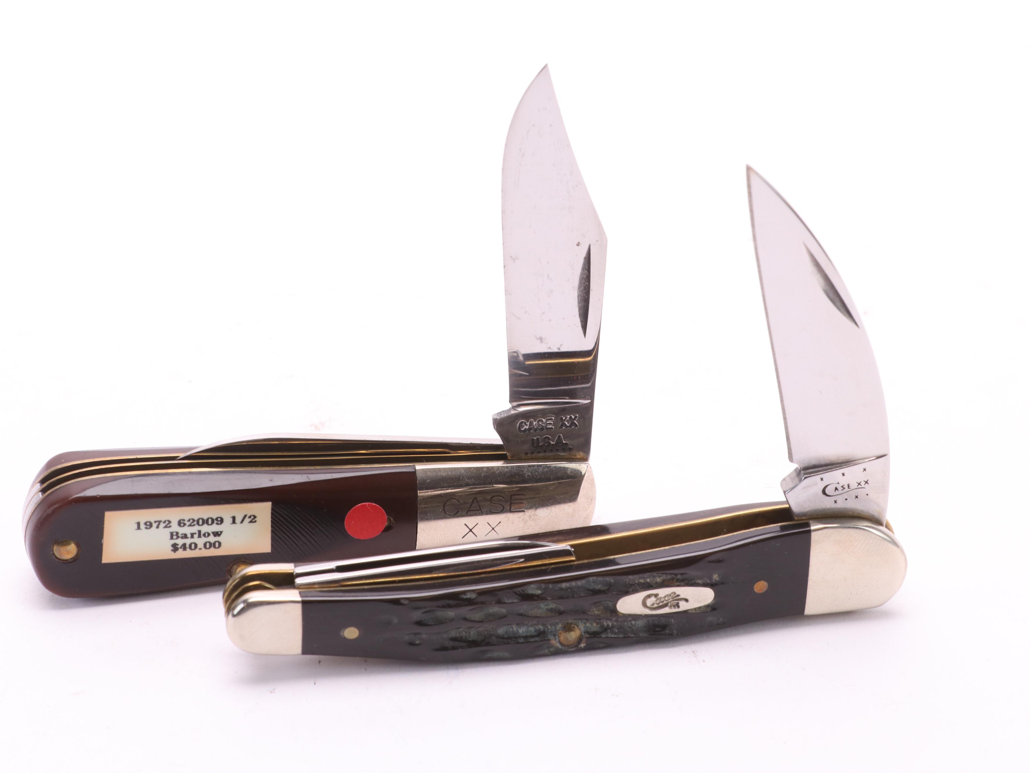 Collection of 14 Case® Folding Knives Including Collector Case