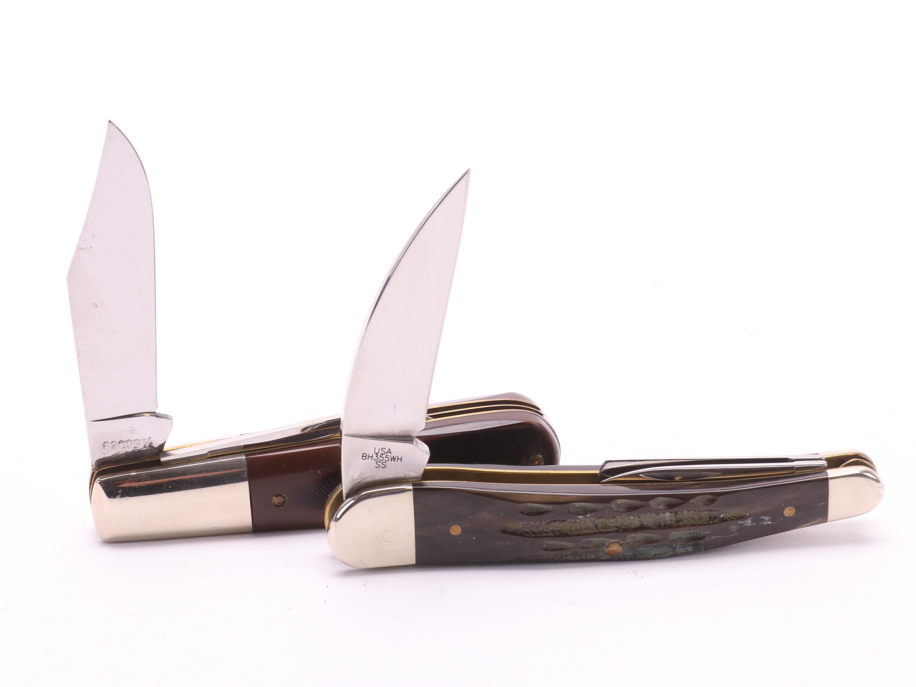 Collection of 14 Case® Folding Knives Including Collector Case