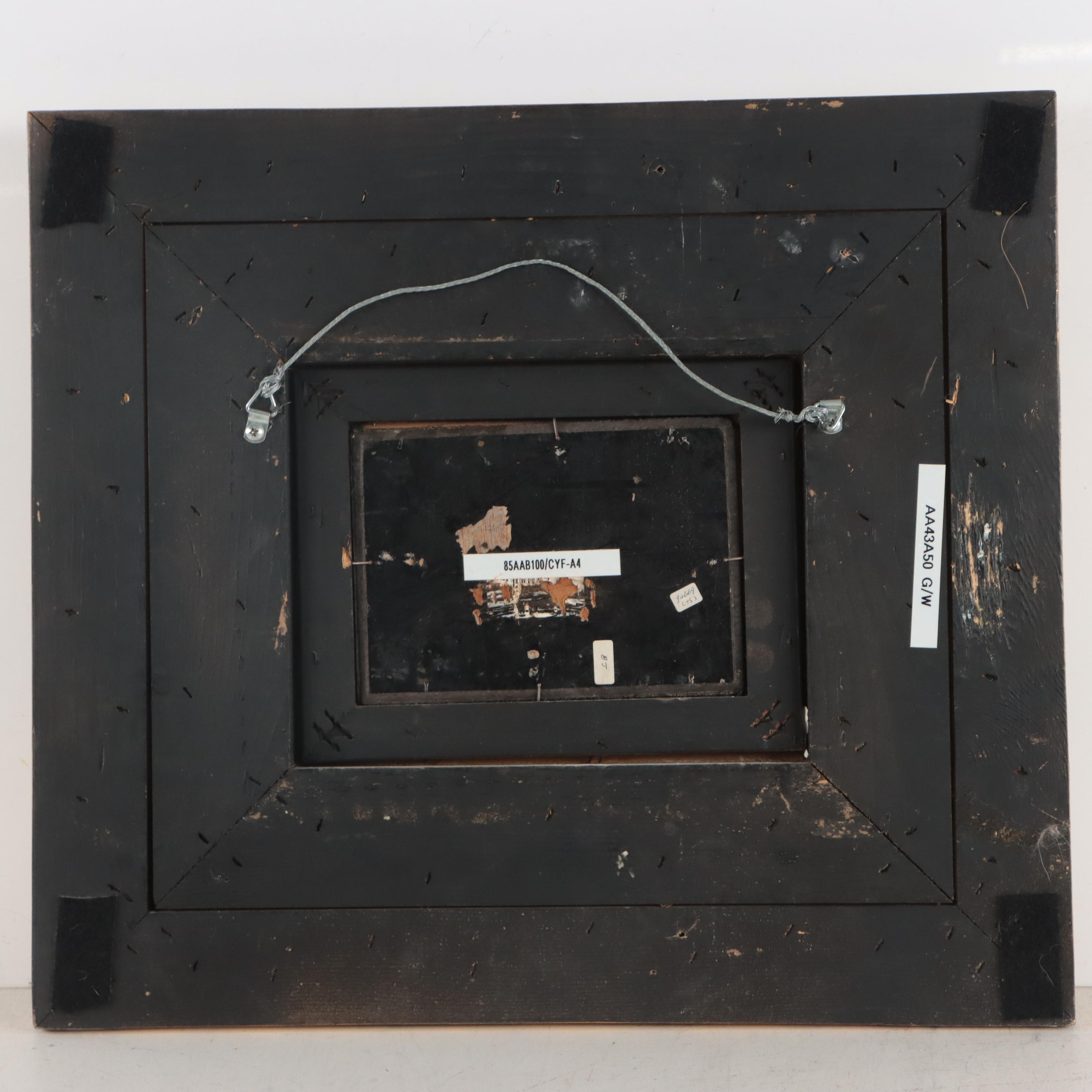 Pastoral Oil Painting of Cow in Landscape