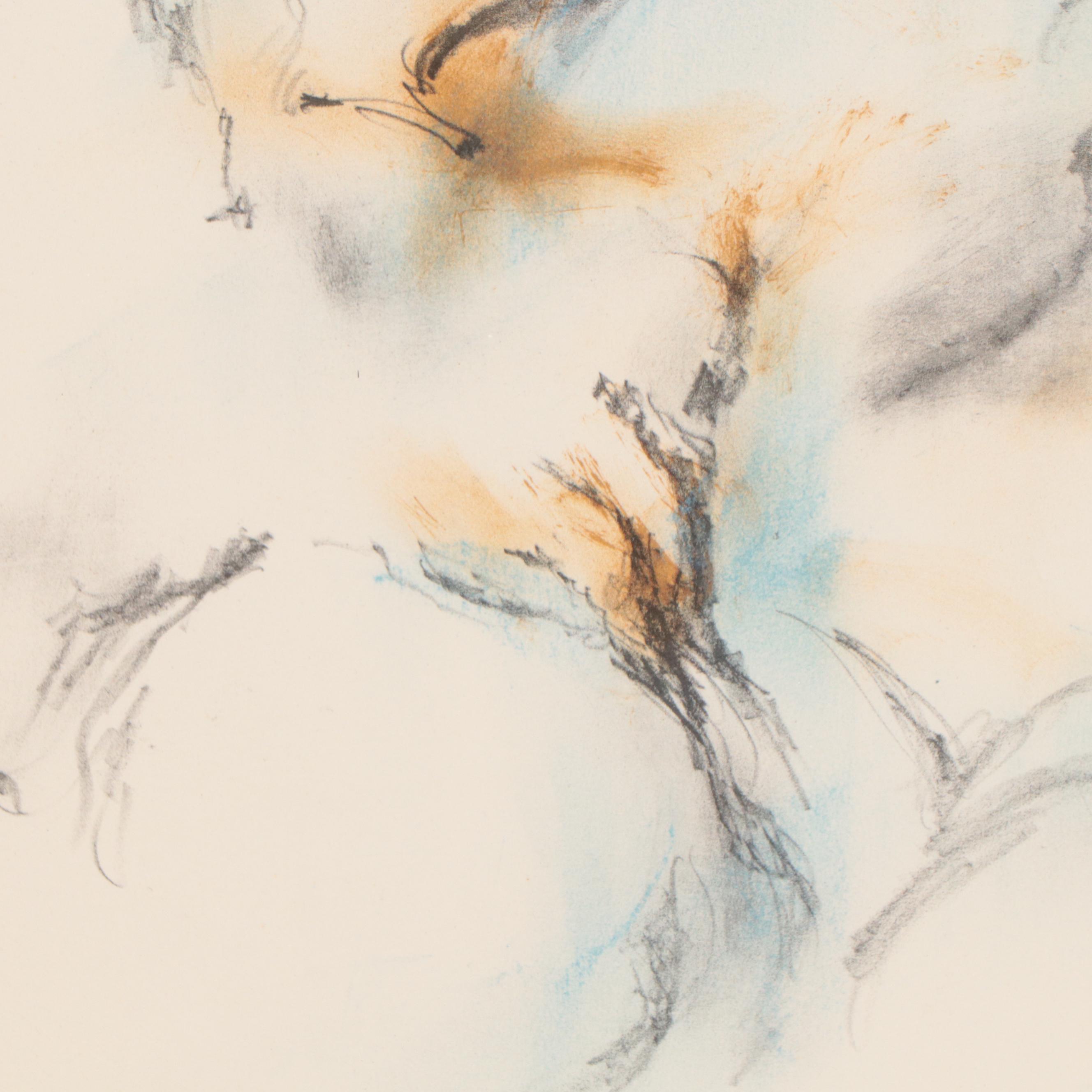 Hyacinthe Kuller Baron Lithograph "The Secret," Circa 1973