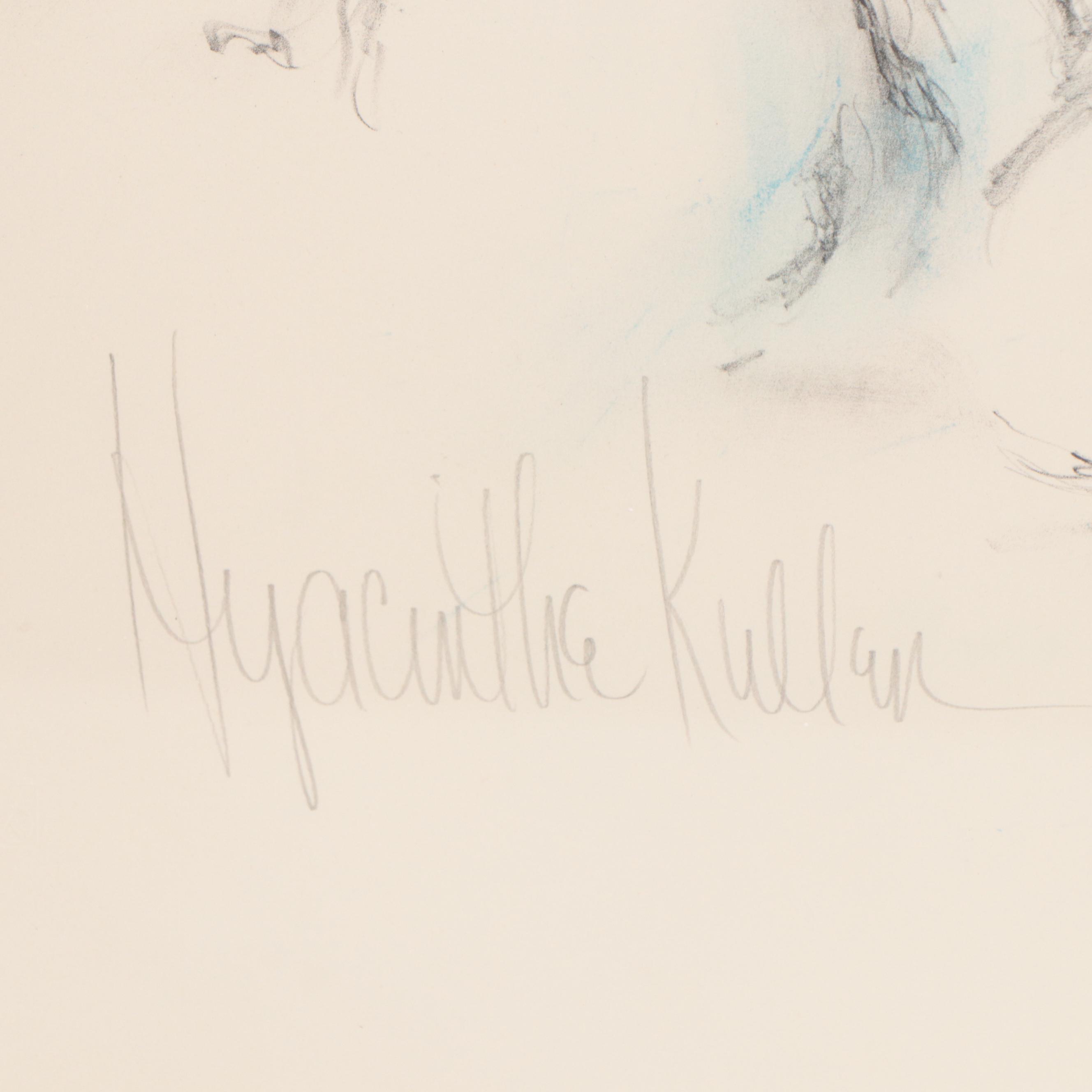 Hyacinthe Kuller Baron Lithograph "The Secret," Circa 1973