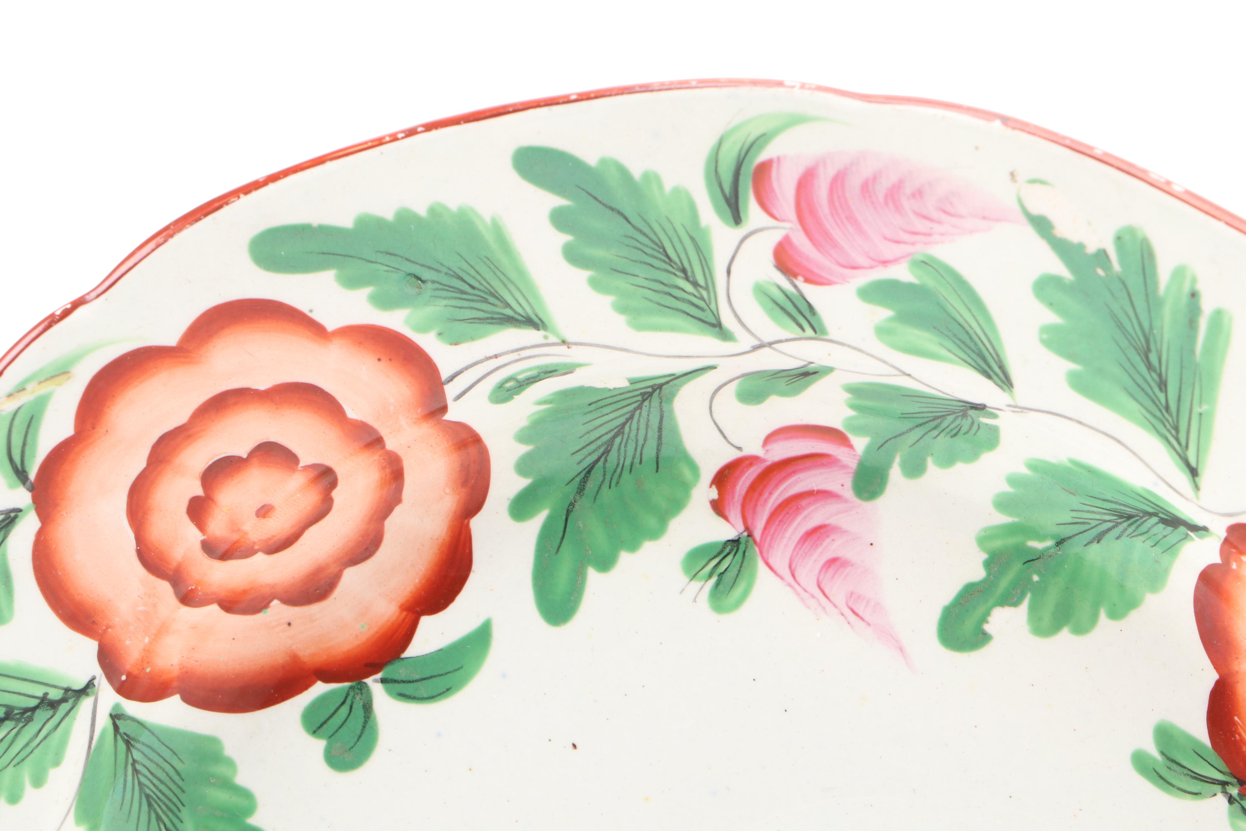Tin Glazed French Faience Floral Plates