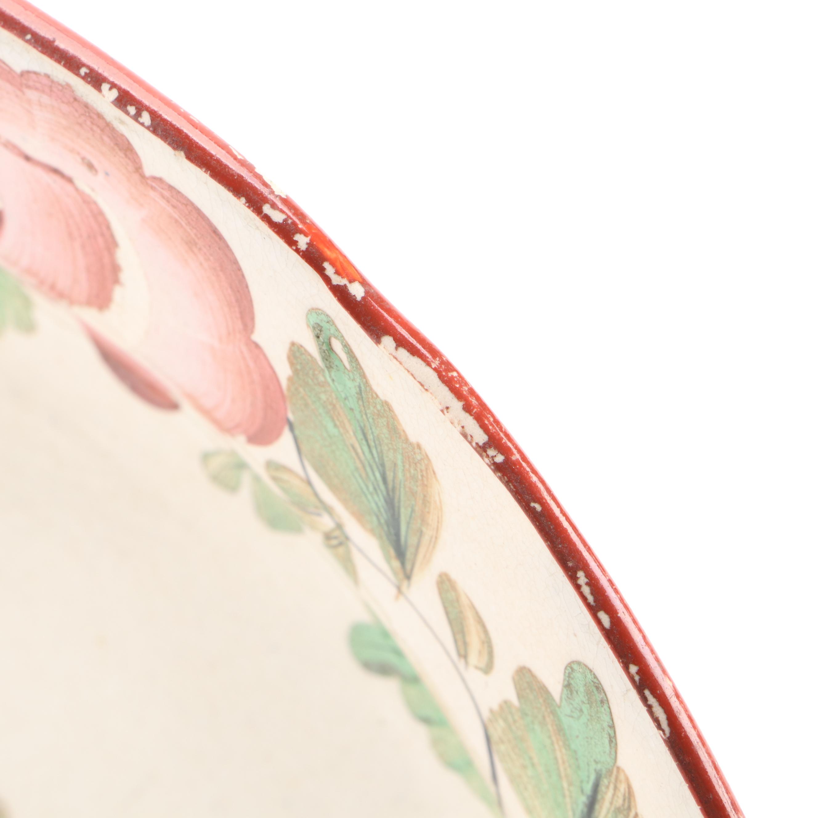 Tin Glazed French Faience Floral Plates