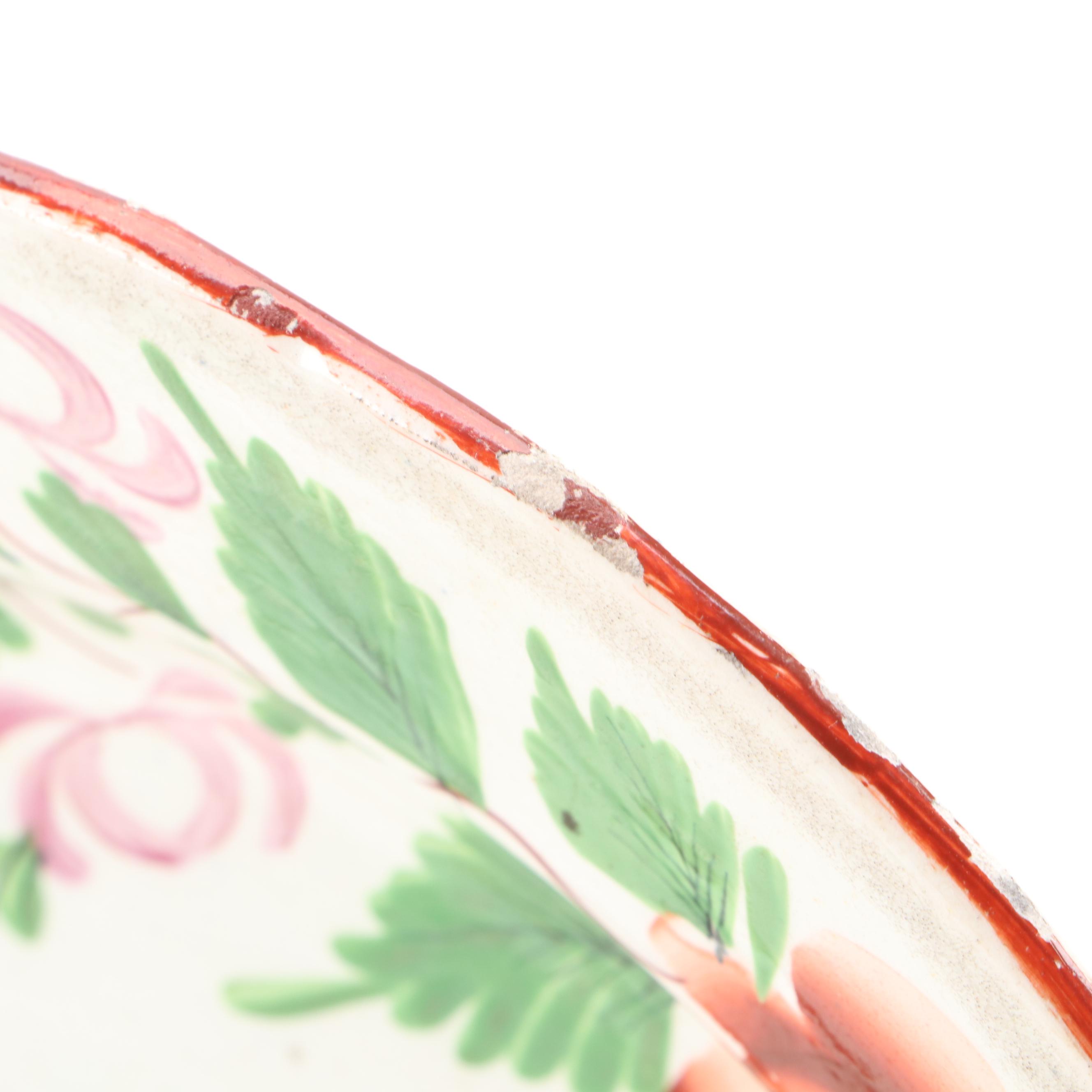 Tin Glazed French Faience Floral Plates
