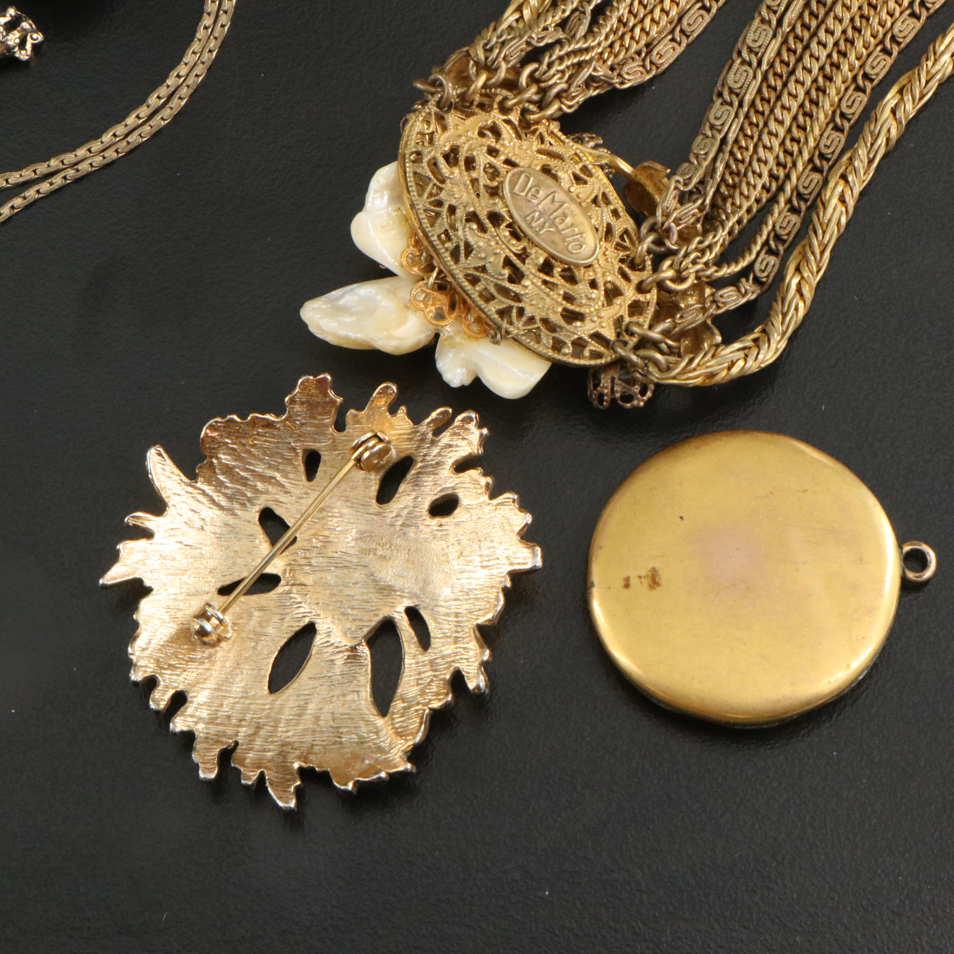 Vintage Grouping Including Faux Pearl, Rhinestone and Cubic Zirconia