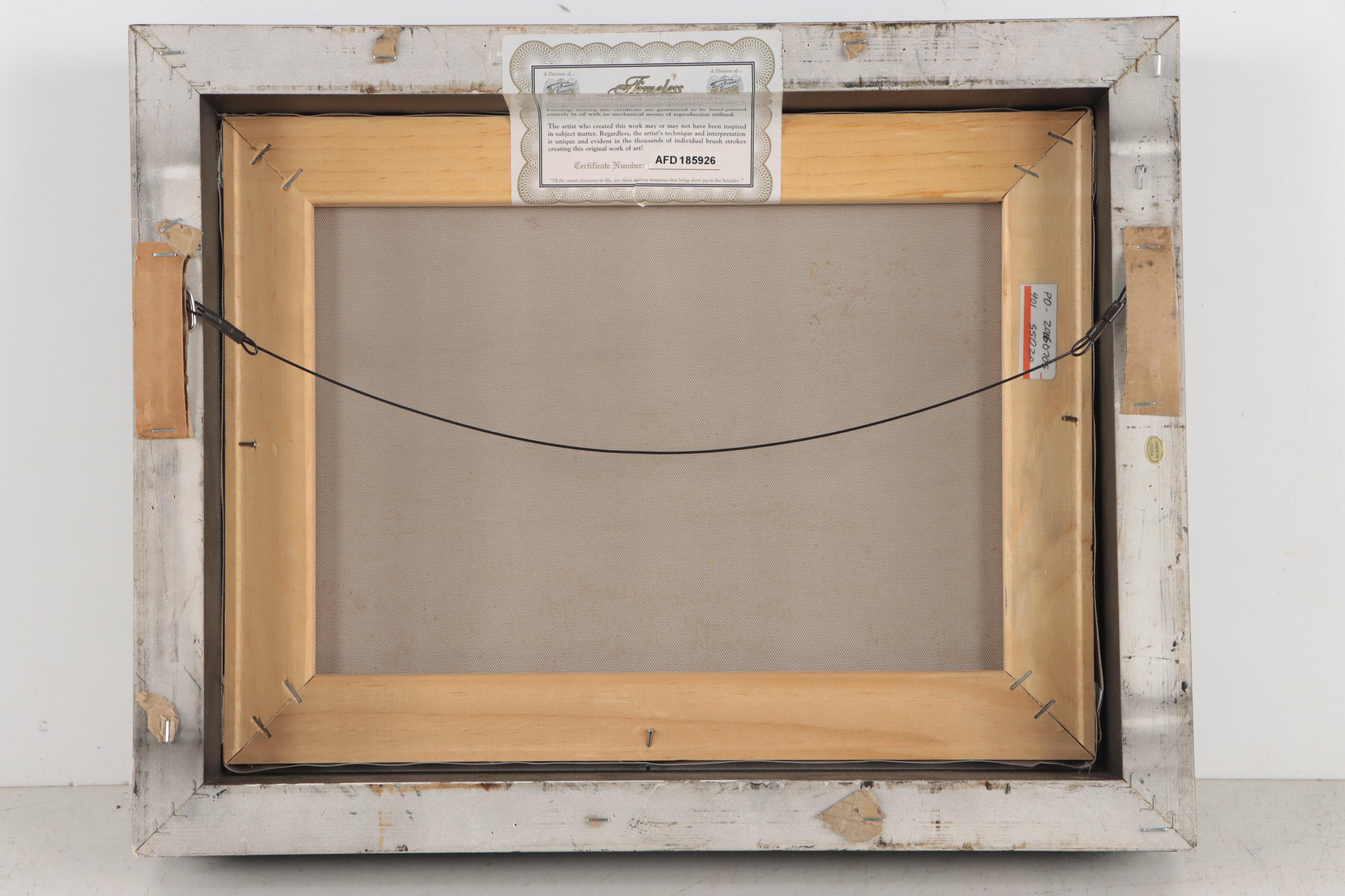 Oil Painting of Chefs in Kitchen, 21st Century