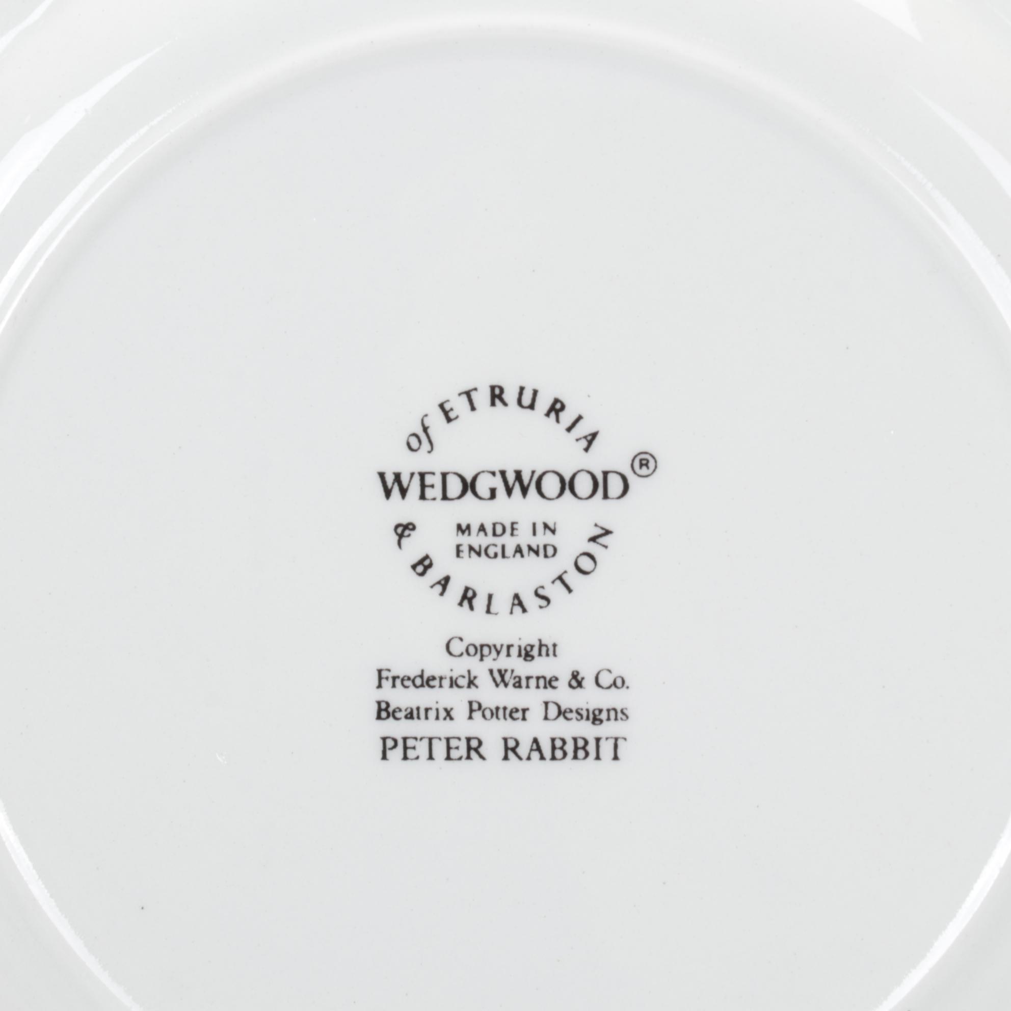 Royal Doulton "Bunnykins" and Wedgwood "Peter Rabbit" Children's Dishes