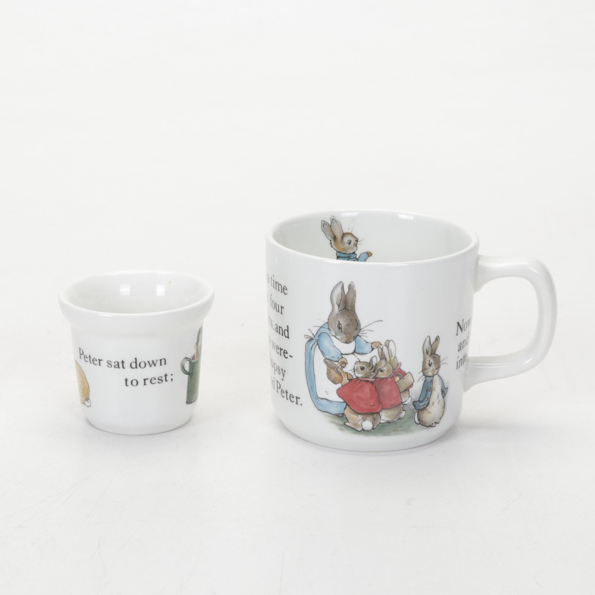 Royal Doulton "Bunnykins" and Wedgwood "Peter Rabbit" Children's Dishes