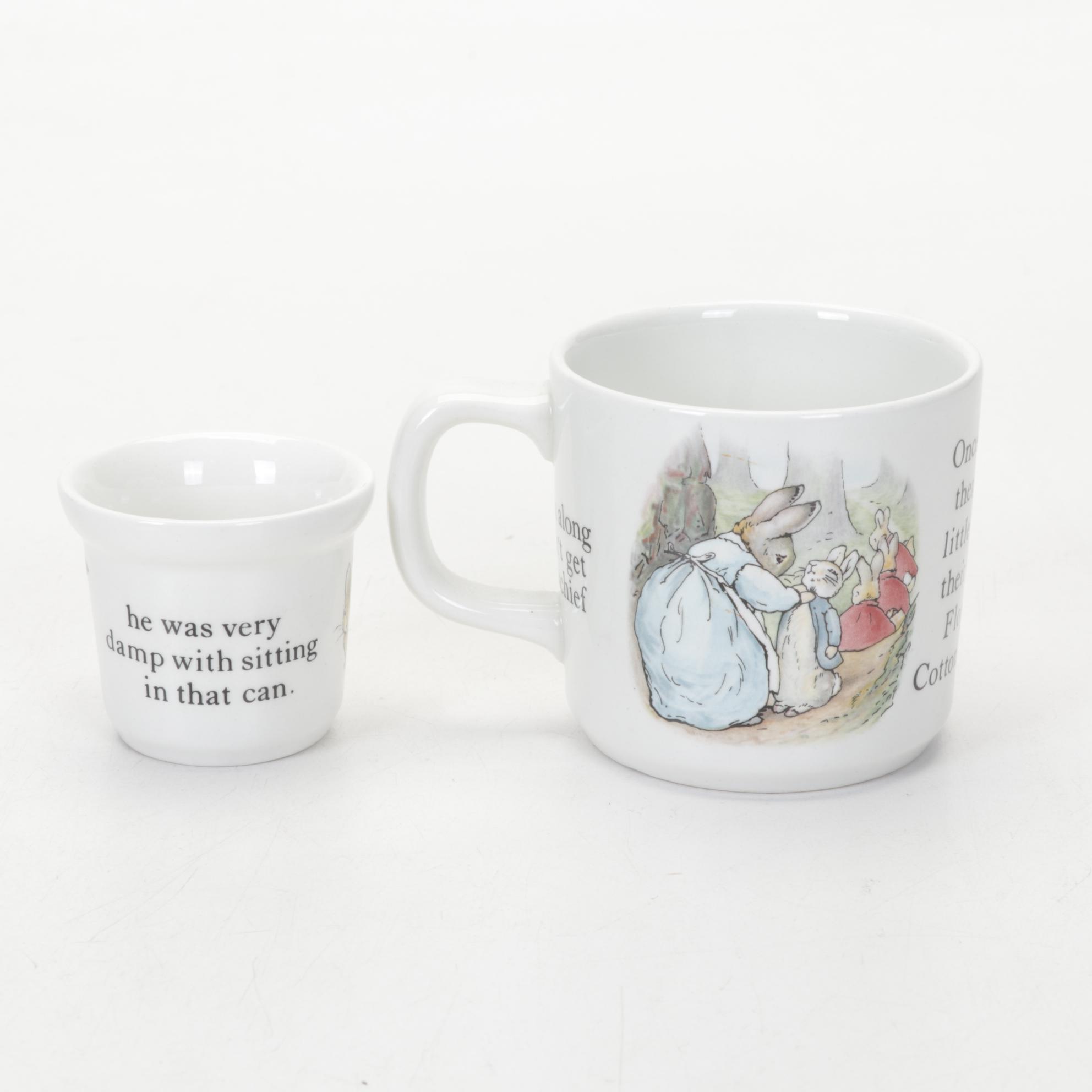 Royal Doulton "Bunnykins" and Wedgwood "Peter Rabbit" Children's Dishes