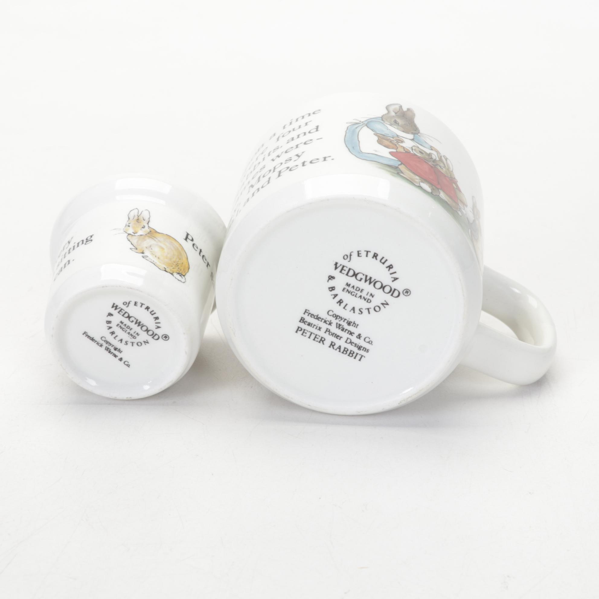 Royal Doulton "Bunnykins" and Wedgwood "Peter Rabbit" Children's Dishes